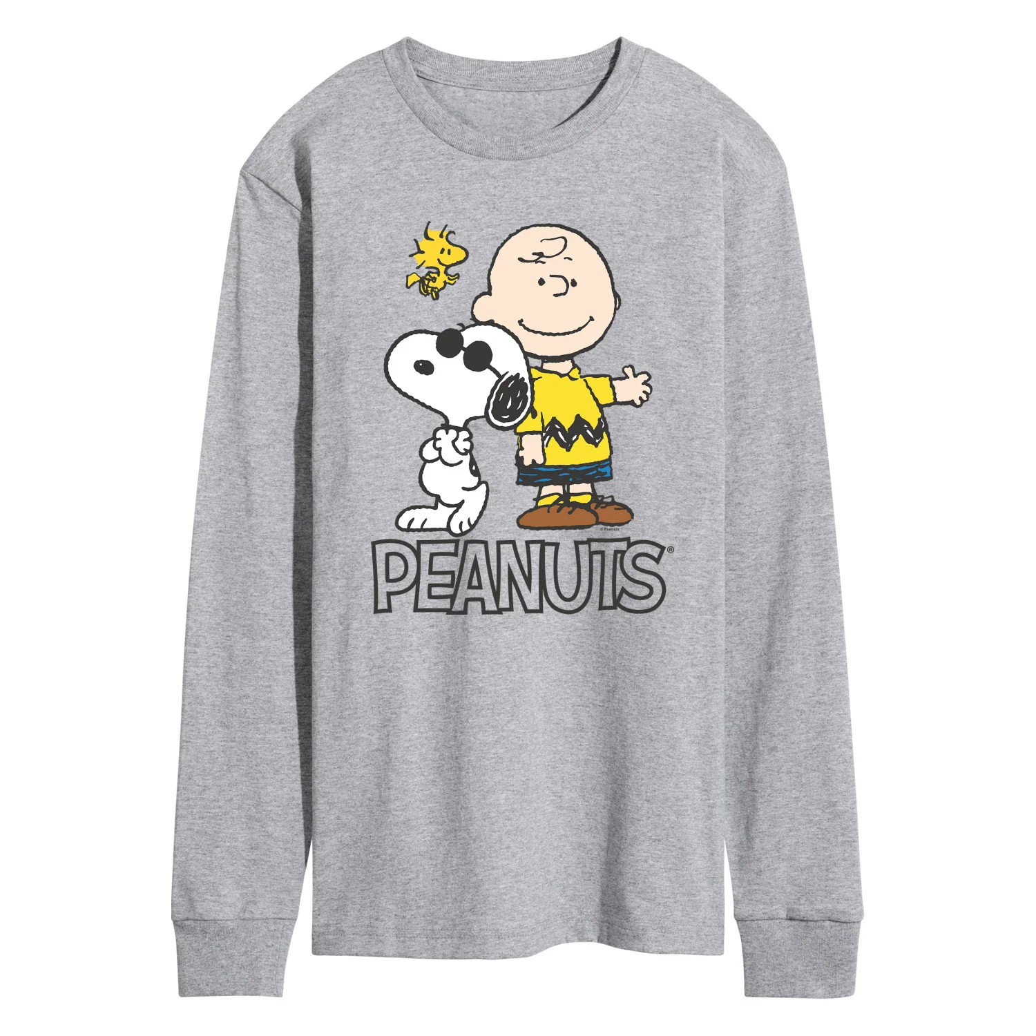 Peanuts - Charlie Brown, Snoopy & Woodstock - Men's Long Sleeve Graphic T-Shirt - Image 2