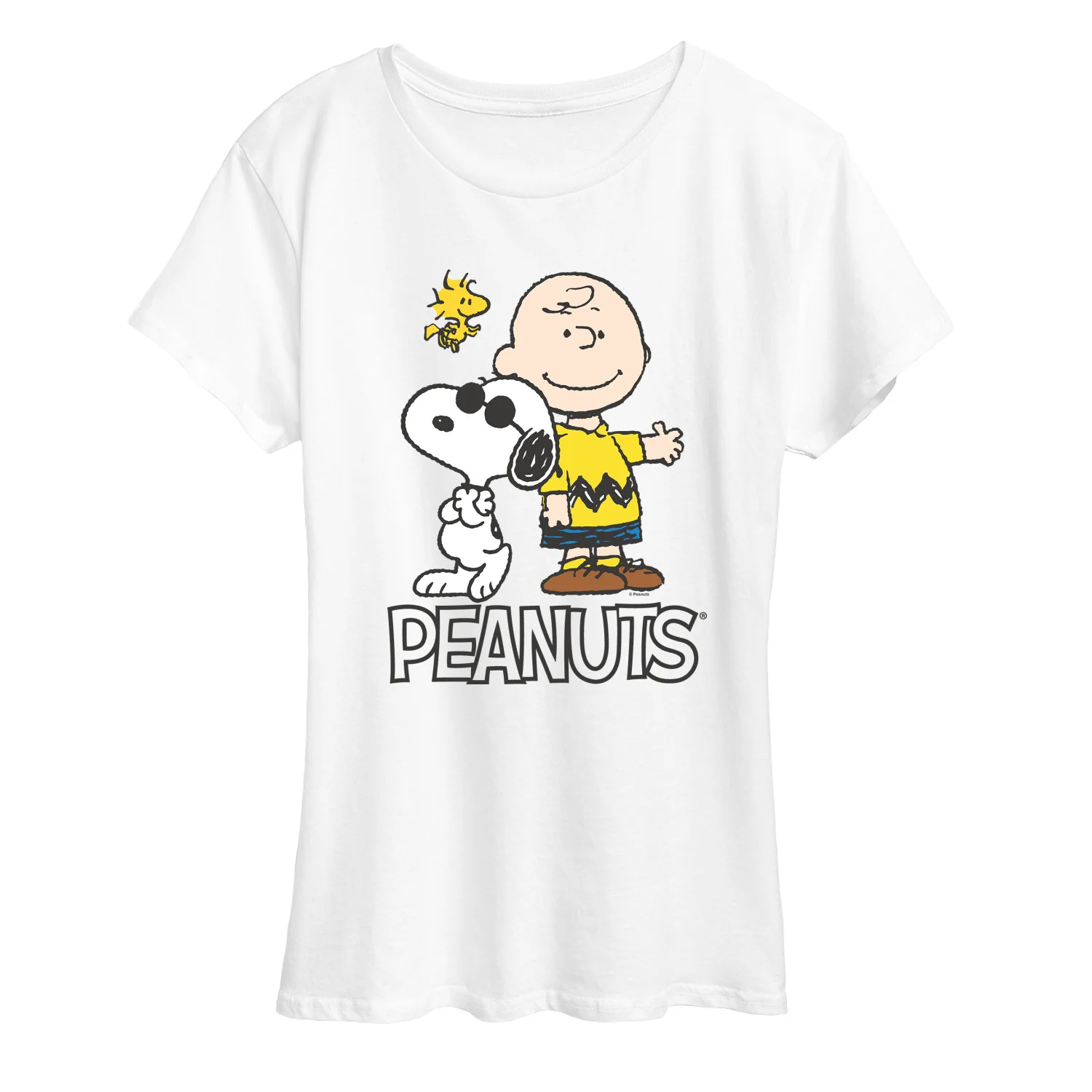 Peanuts - Charlie Brown, Snoopy & Woodstock - Women's Short Sleeve Graphic T-Shirt