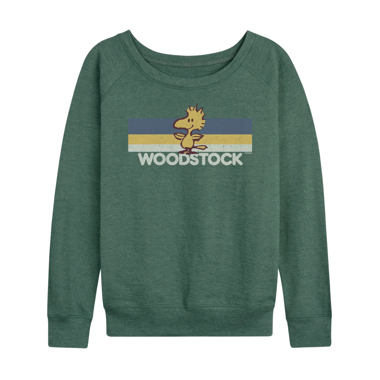 Peanuts - Woodstock Stripes - Women's French Terry Long Sleeve Pullover - Image 3