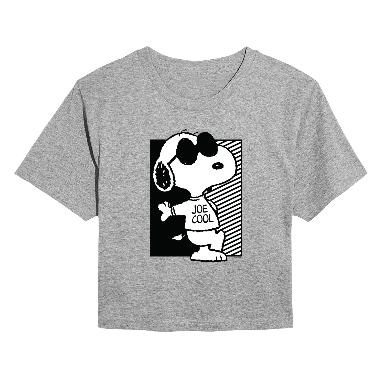 Peanuts - Snoopy Too Cool - Juniors Cropped Graphic T-Shirt