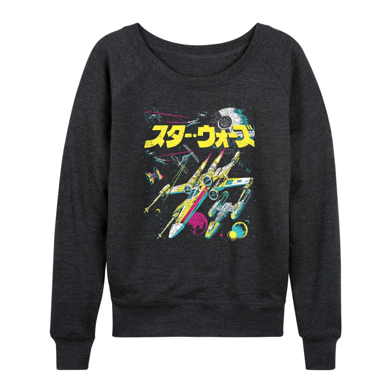 Star Wars - Kanji Pop Color - Women's French Terry Long Sleeve Pullover - Image 2
