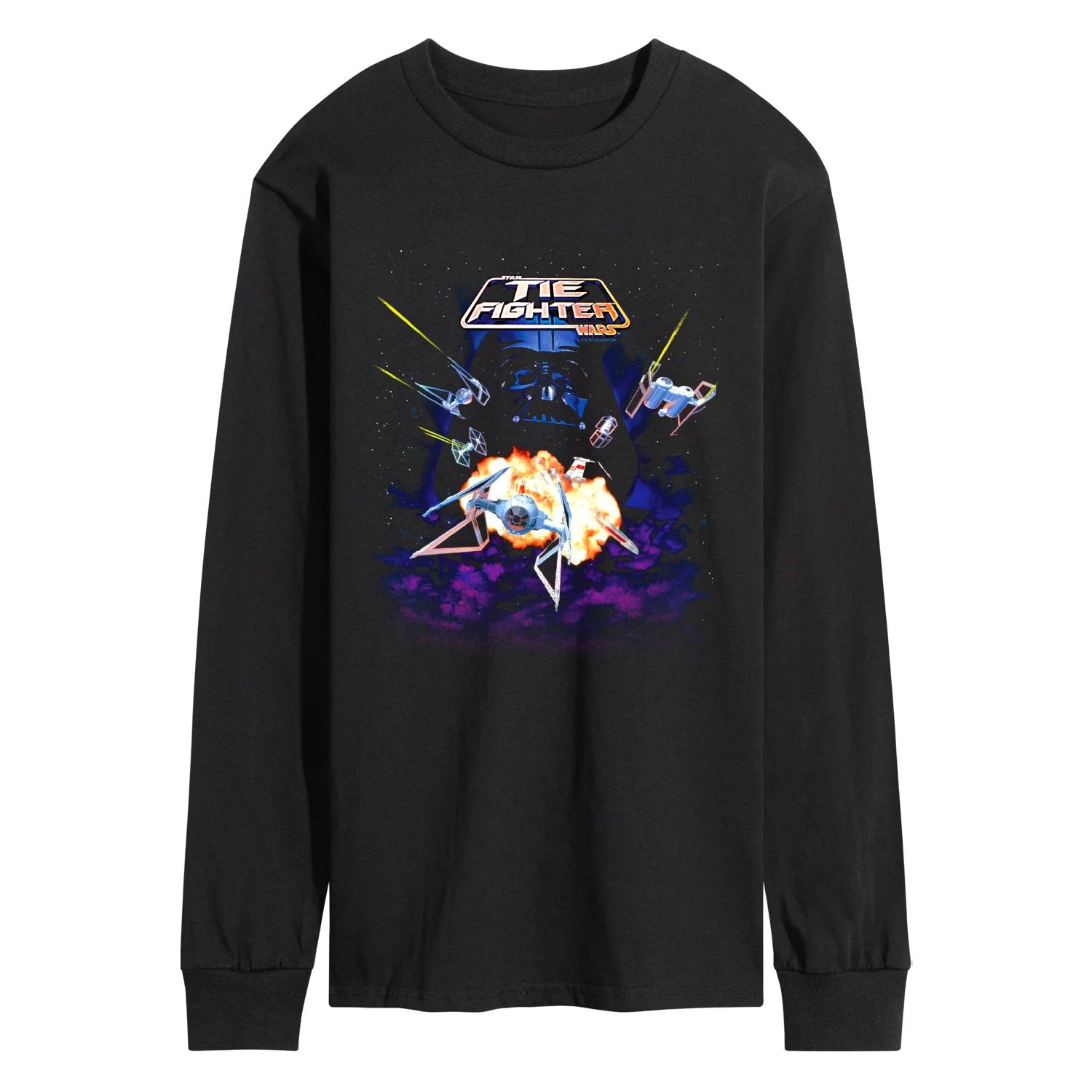 Star Wars - Tie Fighter Game Cover - Men's Long Sleeve Graphic T-Shirt