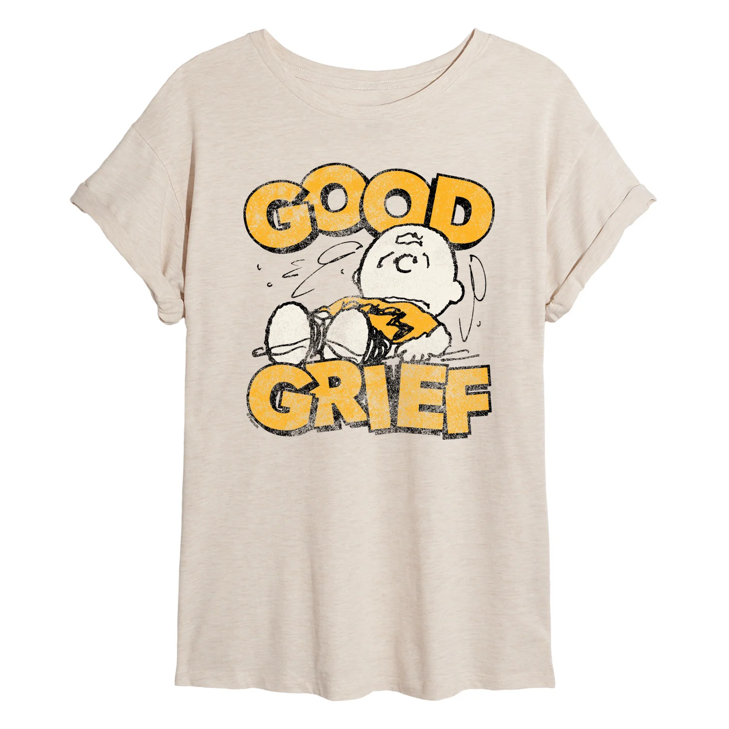 Peanuts - Good Grief Vintage - Juniors Oversized Graphic T-Shirt