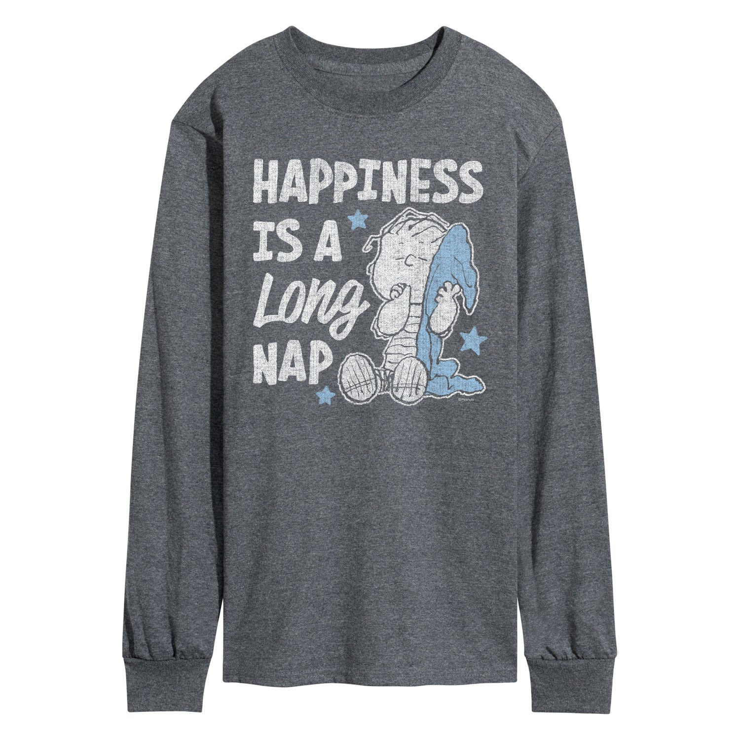 Peanuts - Happiness is a Long Nap - Men's Long Sleeve Graphic T-Shirt - Image 2