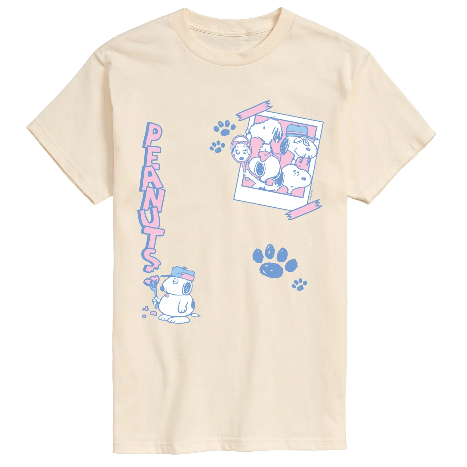 Peanuts - Snoopy Family Photo - Men's Short Sleeve Graphic T-Shirt - Image 2