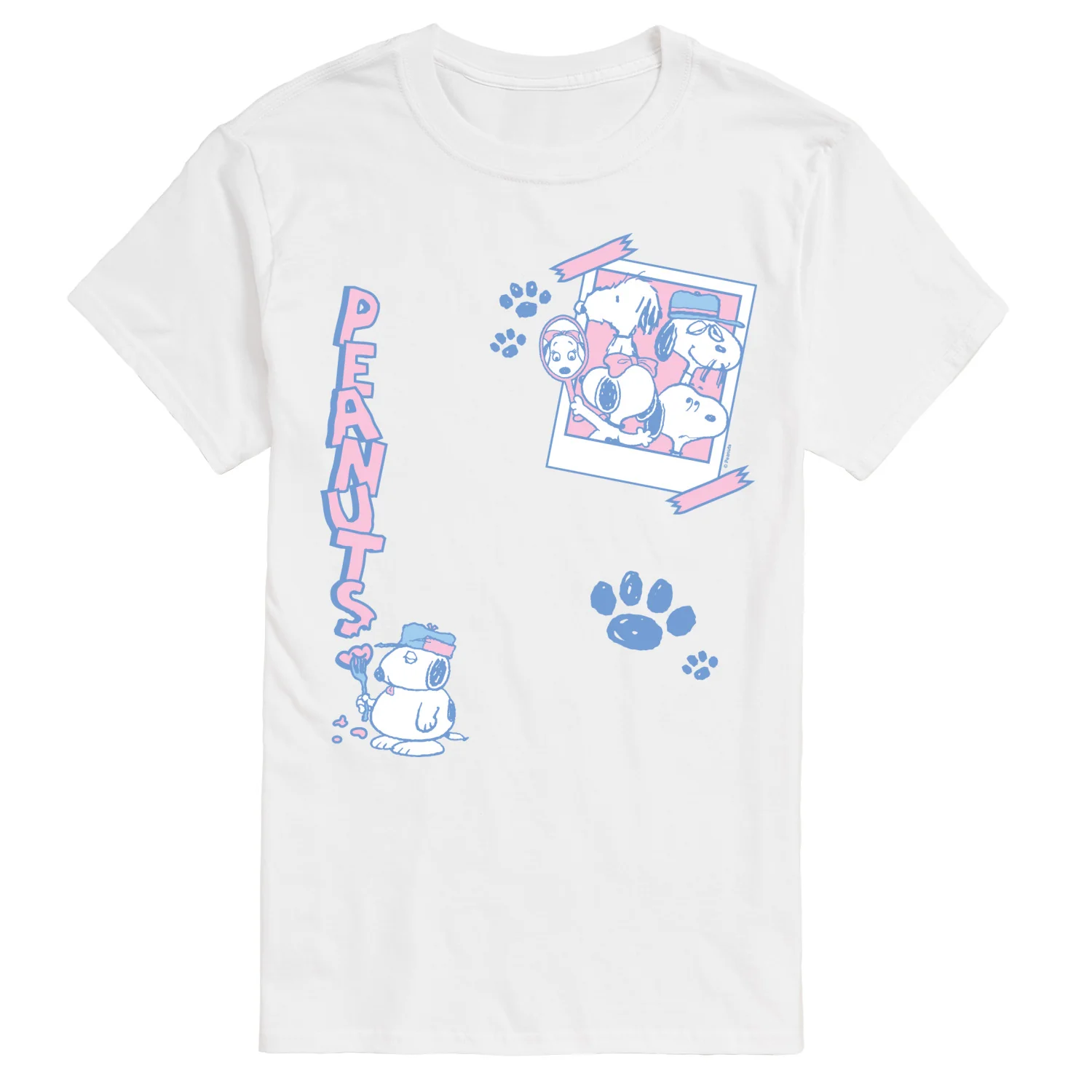 Peanuts - Snoopy Family Photo - Men's Short Sleeve Graphic T-Shirt - Image 3