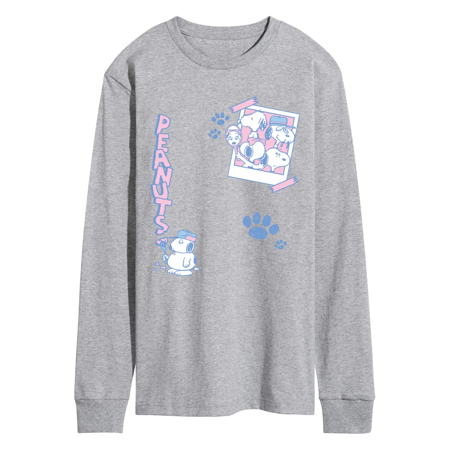Peanuts - Snoopy Family Photo - Men's Long Sleeve Graphic T-Shirt