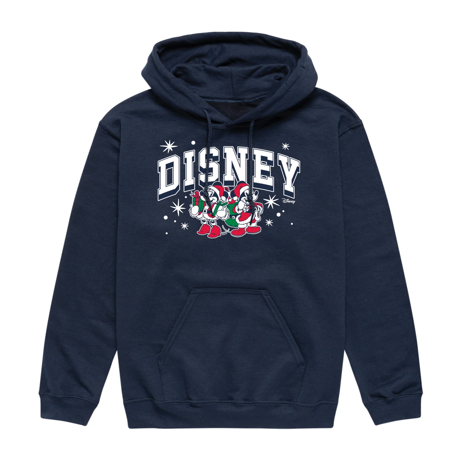 Disney - Holiday Mickey & Minnie - Men's Long Sleeve Fleece Pullover Hoodie - Image 3