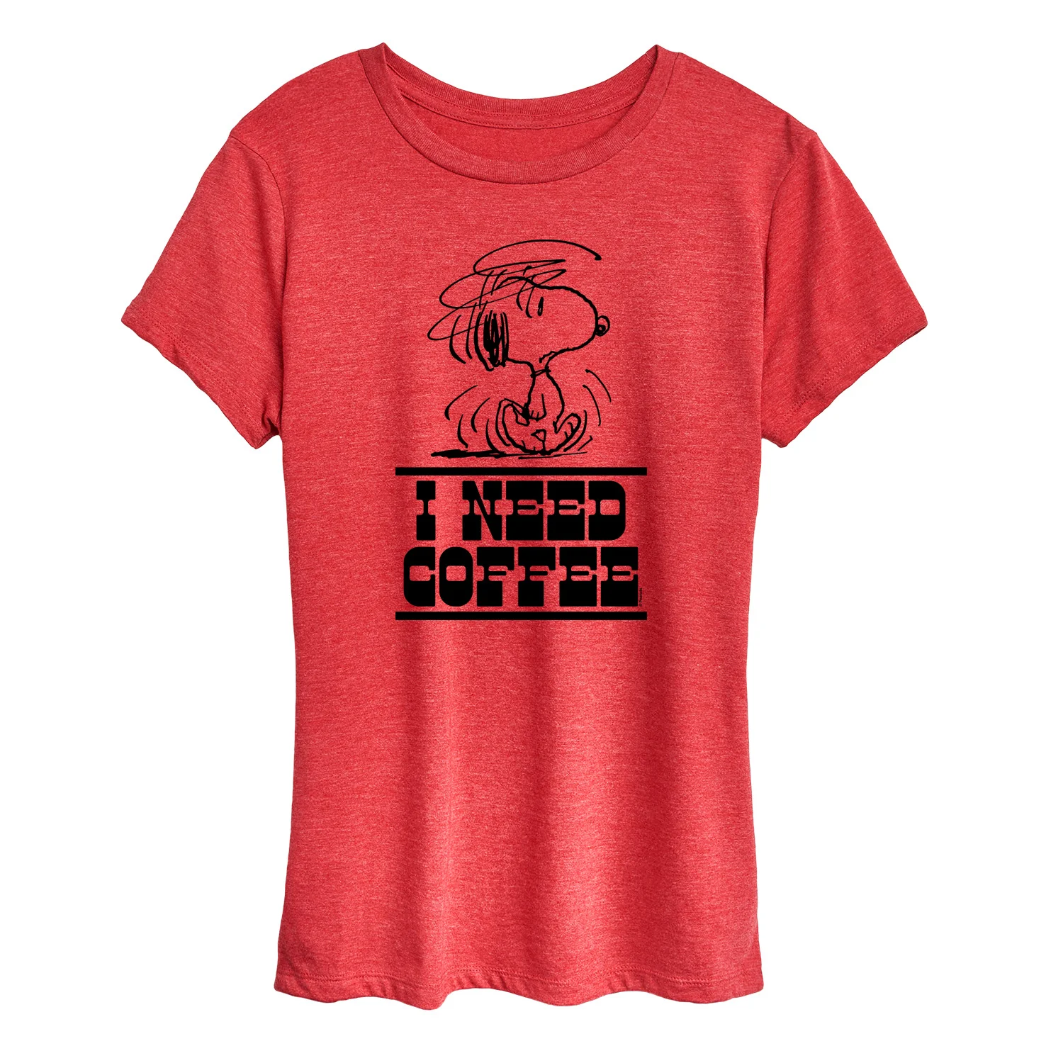 Peanuts - Need Coffee Snoopy - Women's Short Sleeve Graphic T-Shirt - Image 4