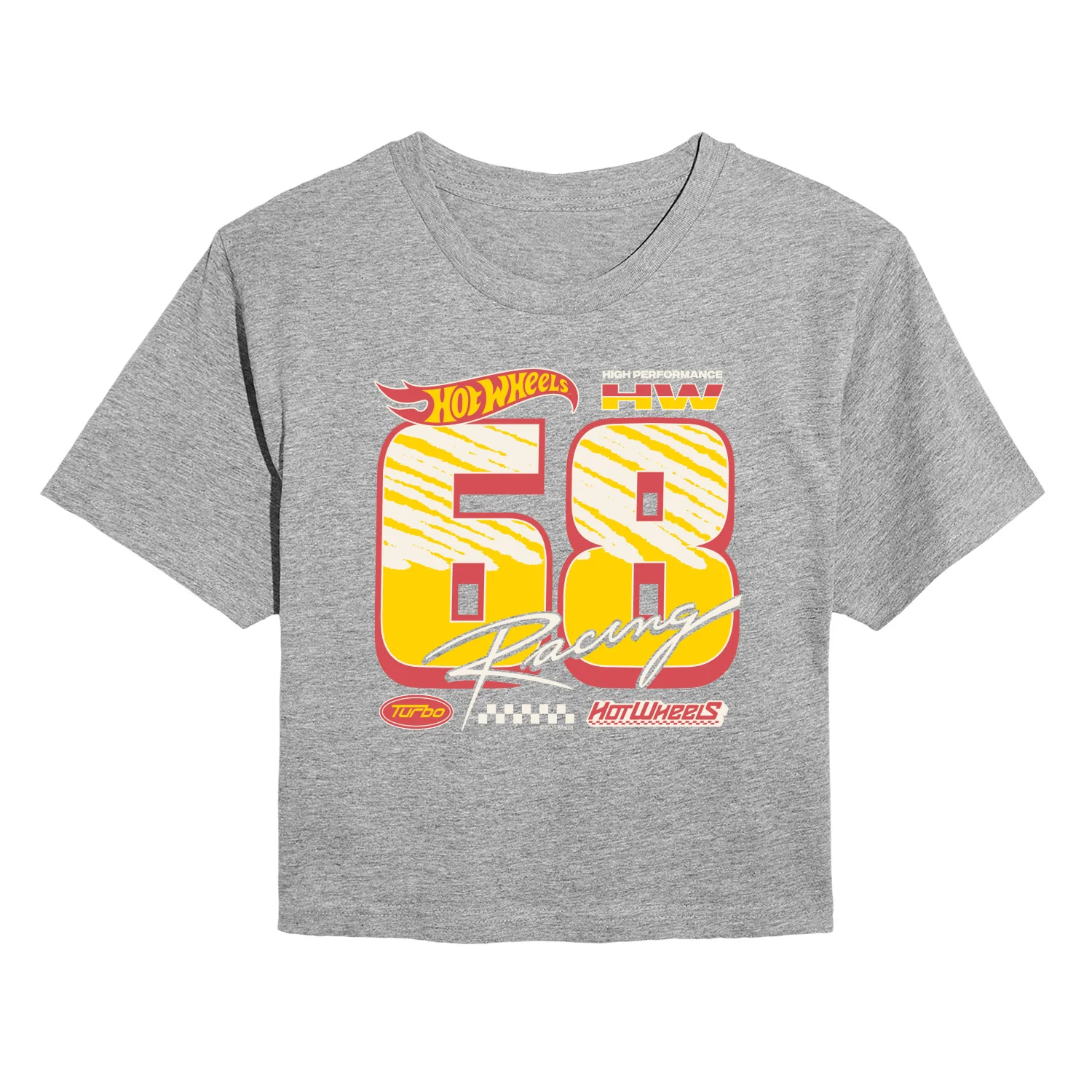 Hot Wheels - 68 Racing Jersey - Juniors Cropped Graphic T-Shirt