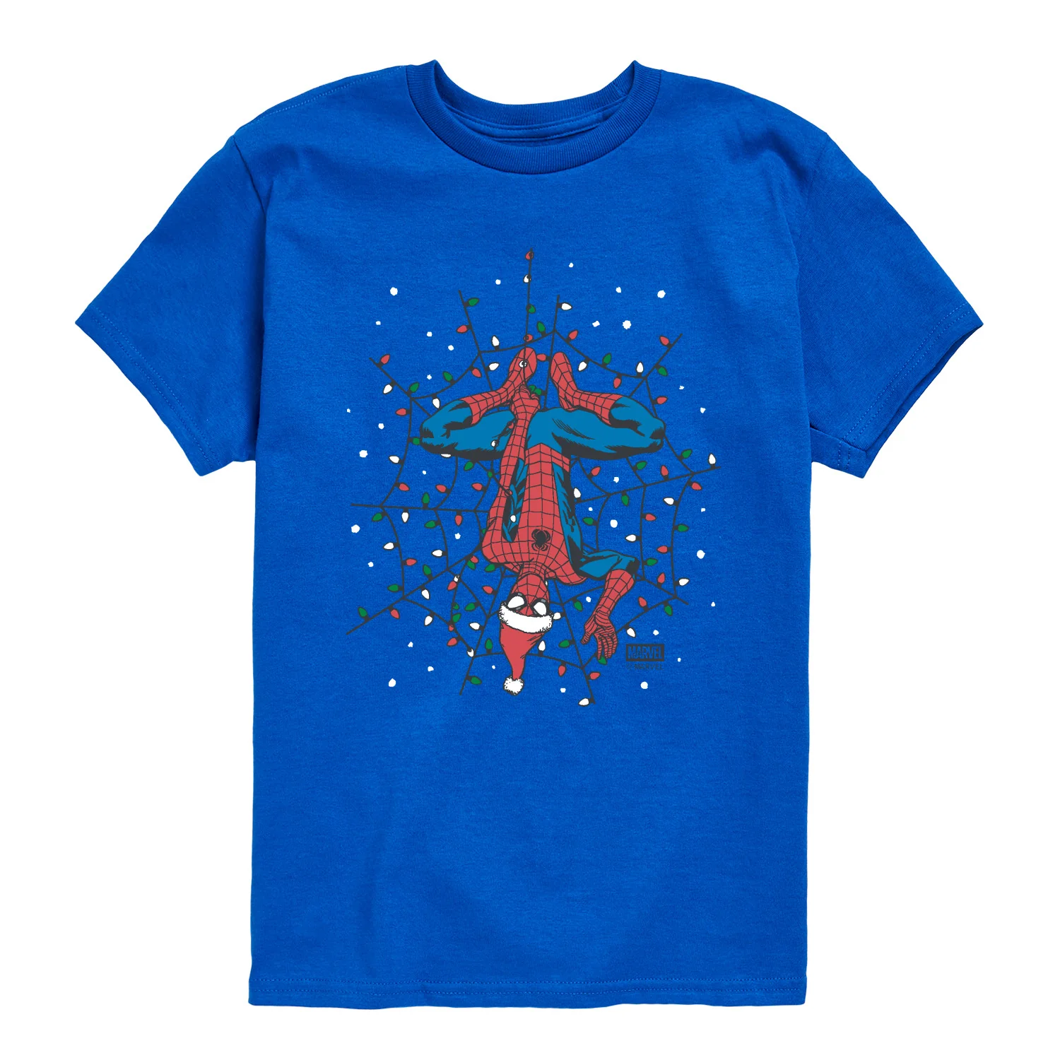 Marvel - Holiday Lights Spider Man - Youth Short Sleeve Graphic T-Shirt - Image 3