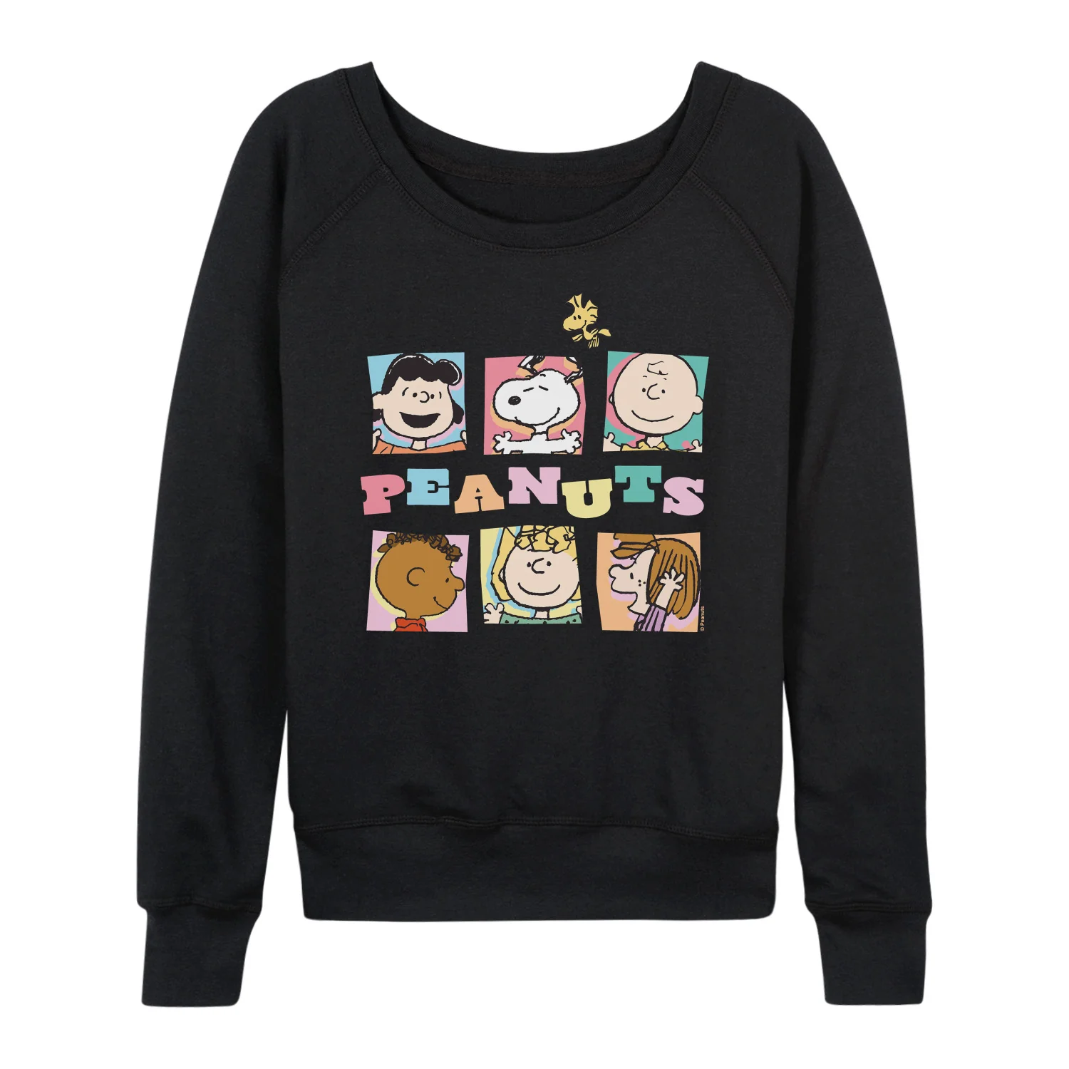 Peanuts - Character Boxes - Women's French Terry Long Sleeve Pullover