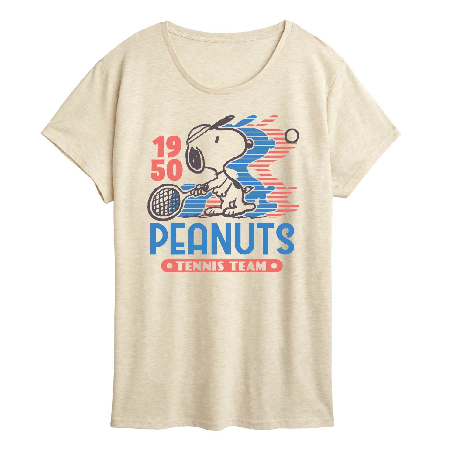 Peanuts - Tennis Team - Women's Short Sleeve Graphic T-Shirt - Image 2