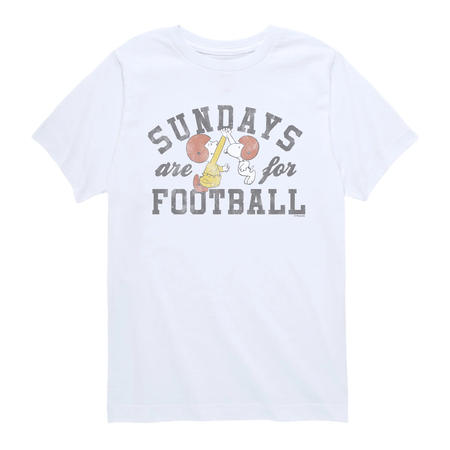 Peanuts - Football Sunday - Youth Boys Short Sleeve Graphic T-Shirt