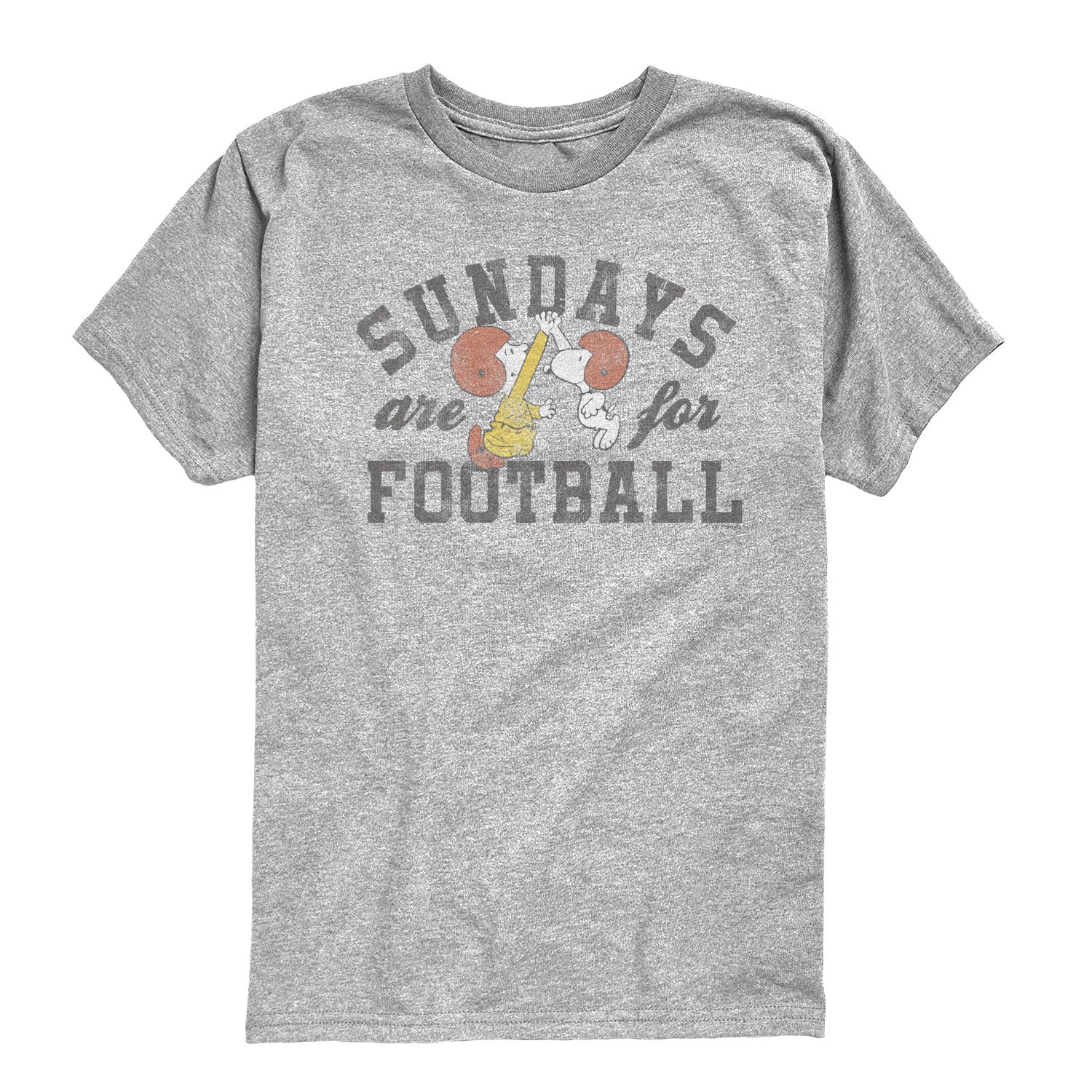 Peanuts - Football Sunday - Youth Boys Short Sleeve Graphic T-Shirt - Image 2