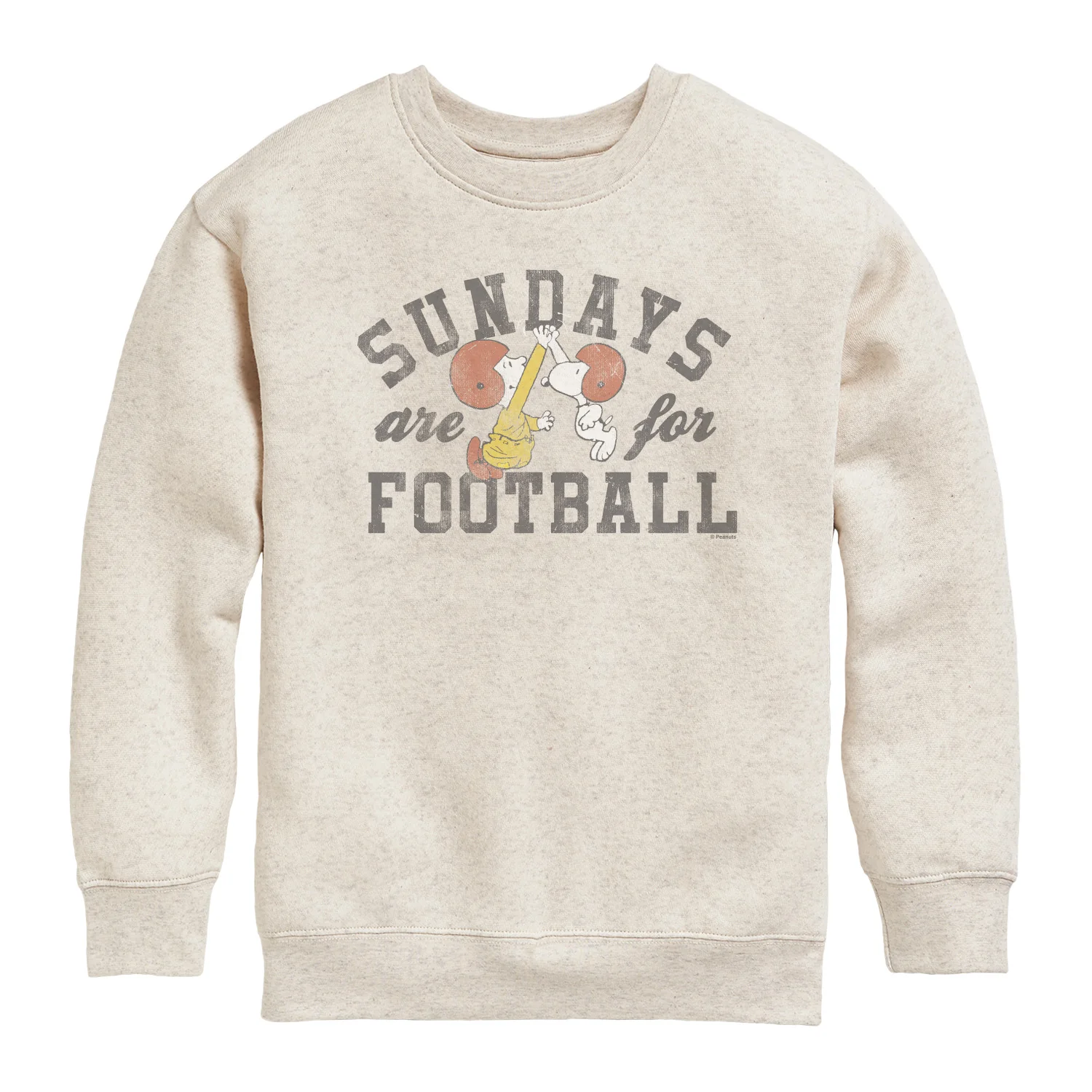 Peanuts - Football Sunday - Youth Boys Crew Fleece Sweatshirt