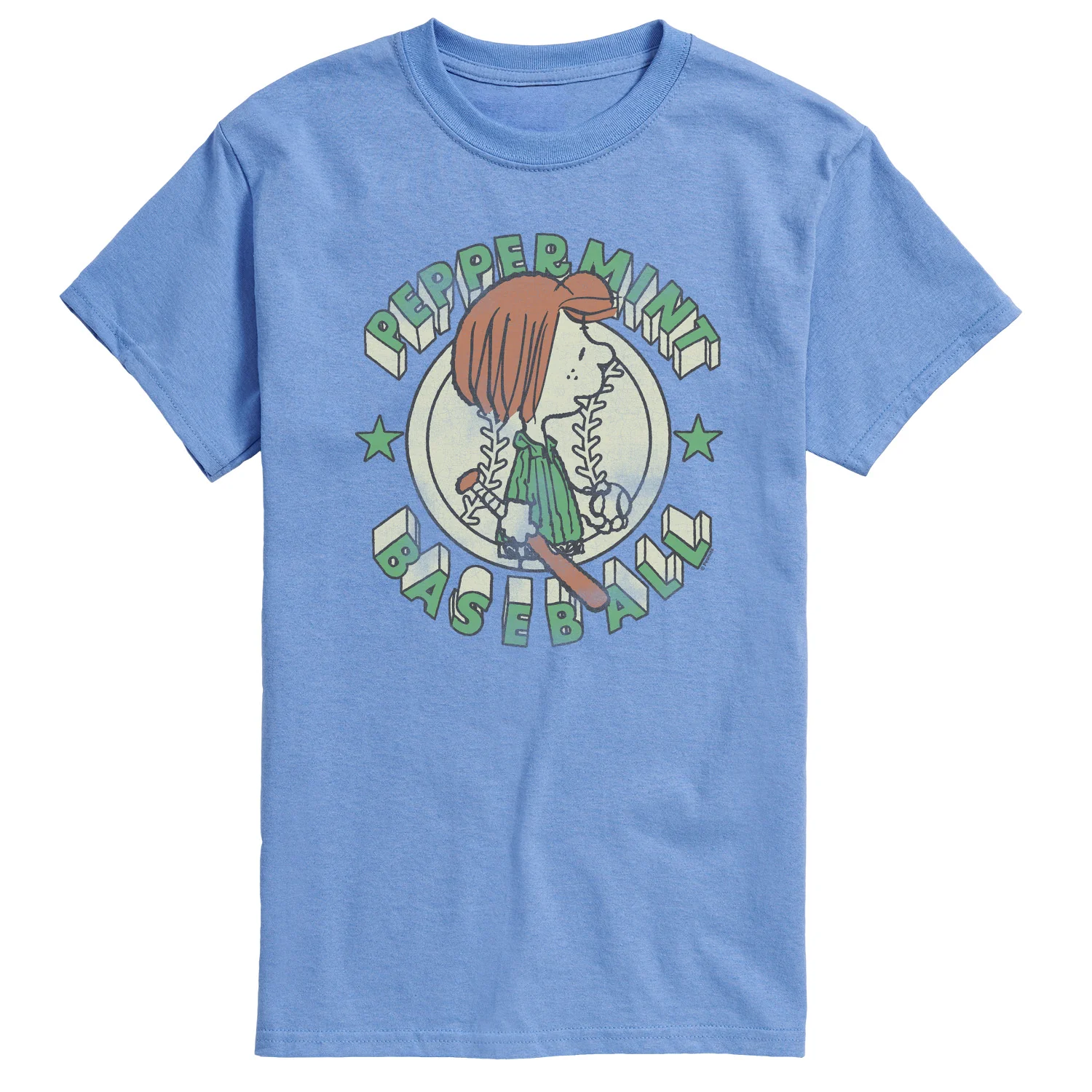 Peanuts - Peppermint Baseball - Men's Short Sleeve Graphic T-Shirt - Image 3