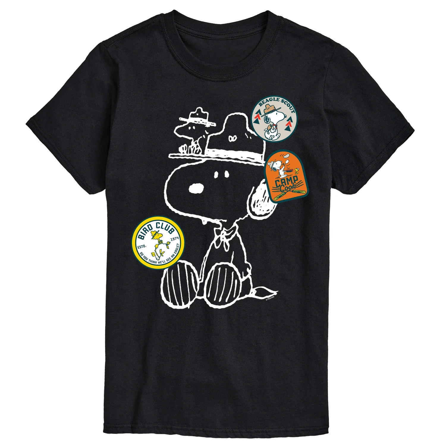Peanuts - Camper Patches - Men's Short Sleeve Graphic T-Shirt - Image 2