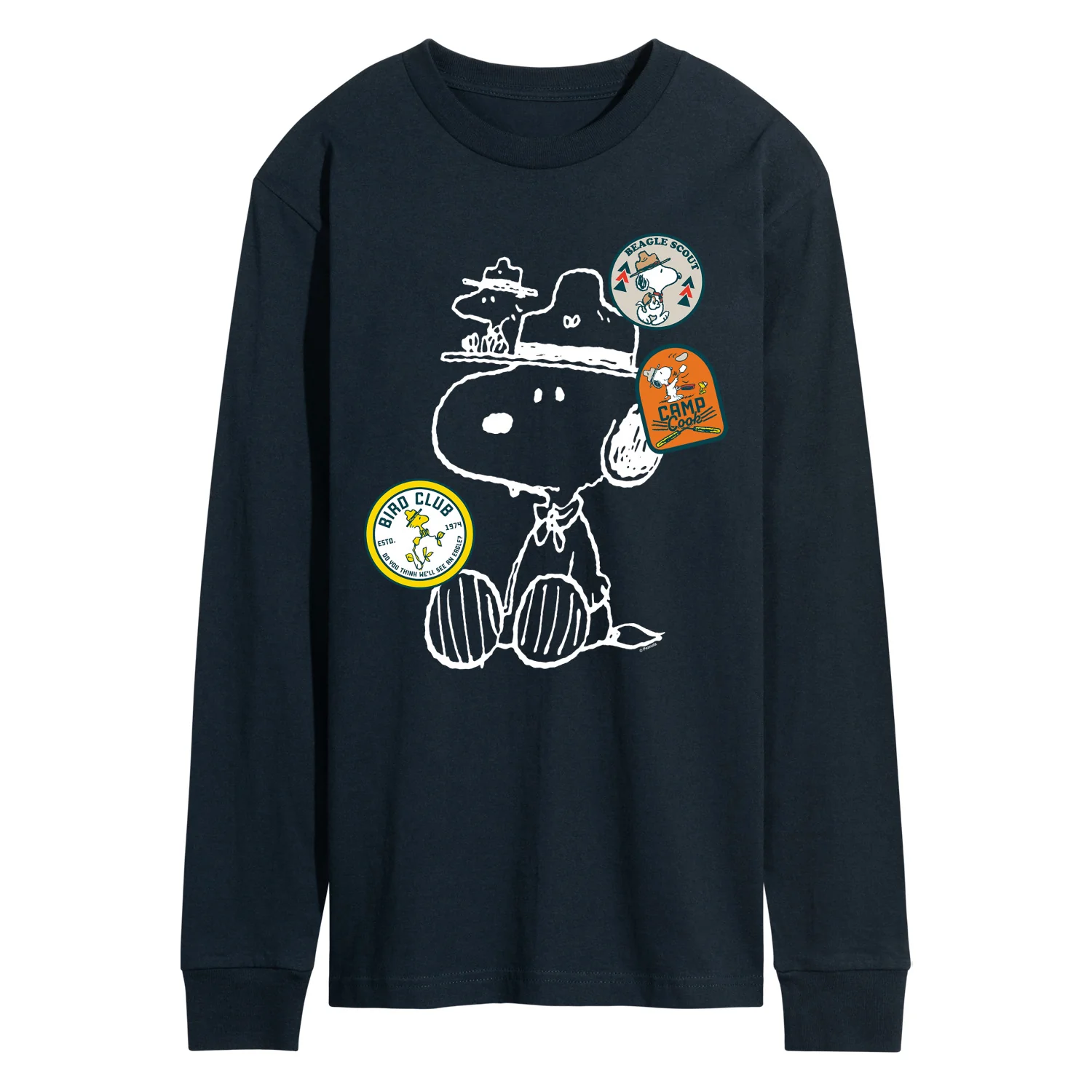 Peanuts - Camper Patches - Men's Long Sleeve Graphic T-Shirt