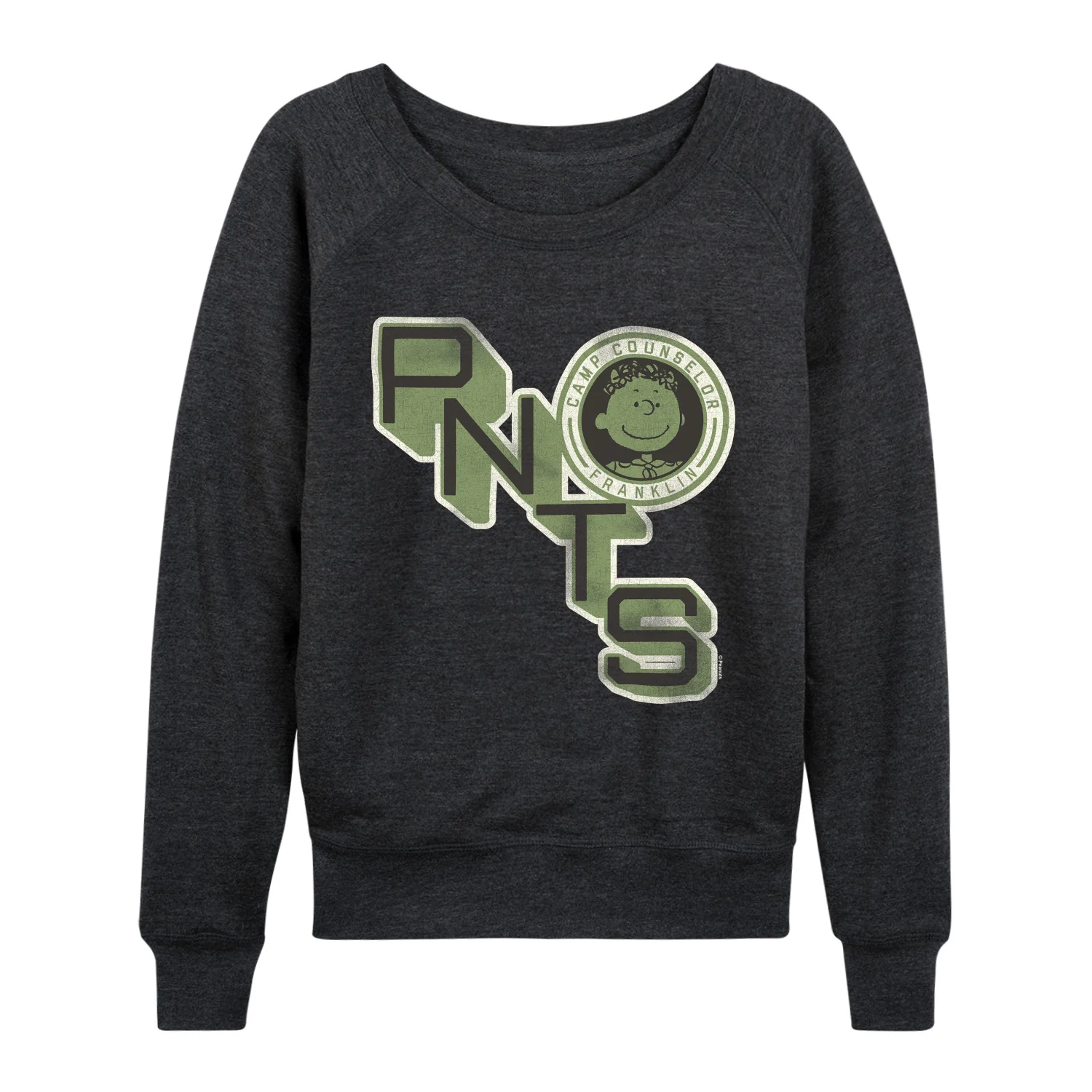 Peanuts - Franklin Camp Counselor - Women's French Terry Long Sleeve Pullover - Image 3
