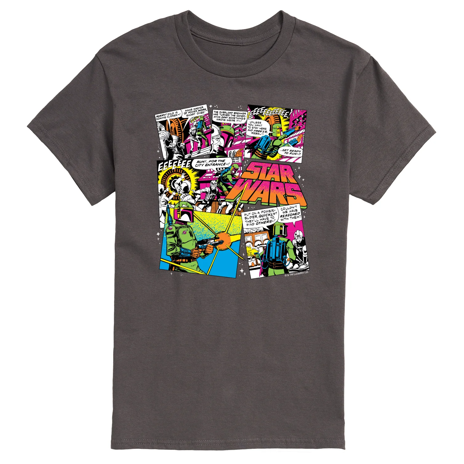 Star Wars - Boba Fett Comic Strip - Men's Short Sleeve Graphic T-Shirt - Image 2