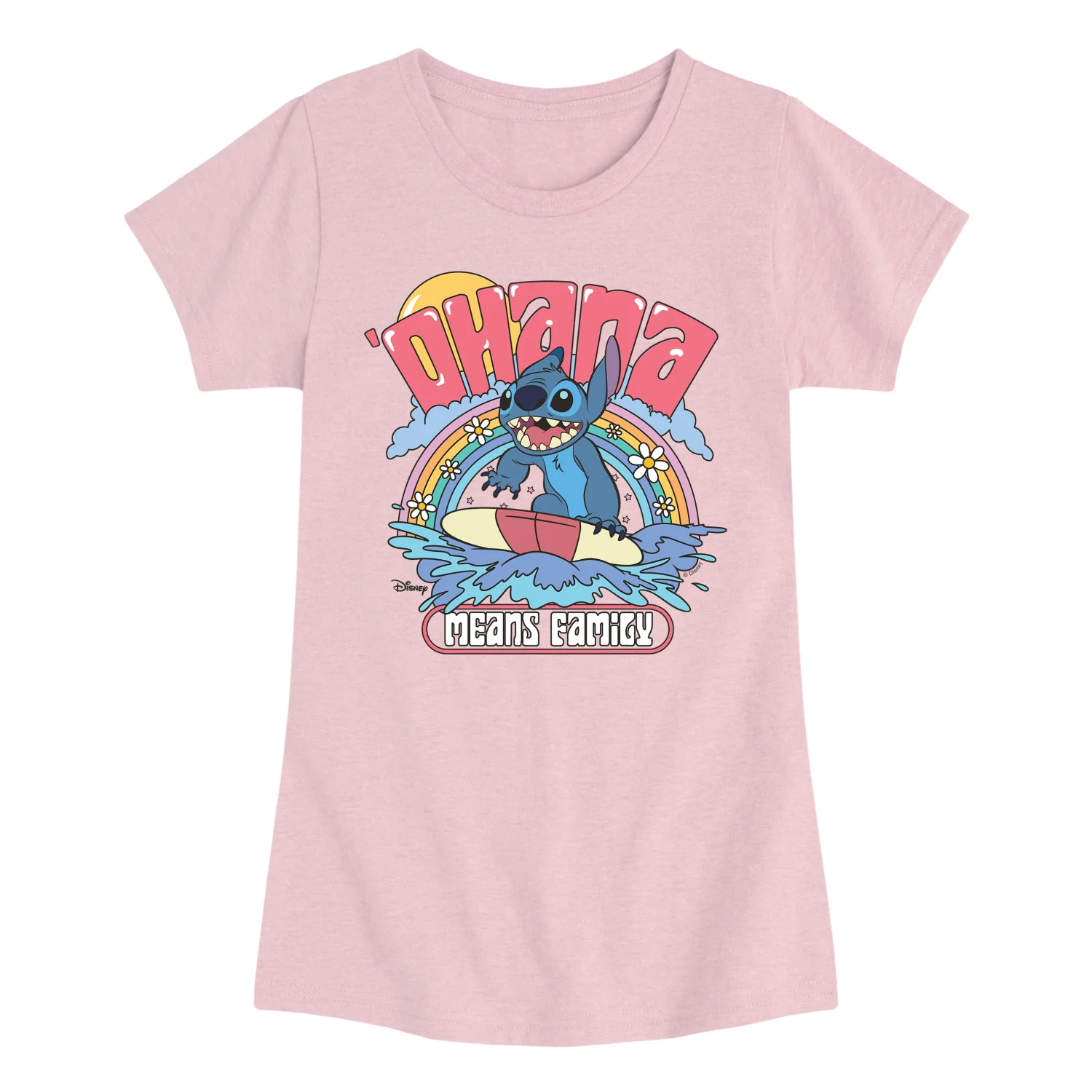 Lilo & Stitch - Ohana Surf - Youth Girls Fitted Short Sleeve T-Shirt - Image 4