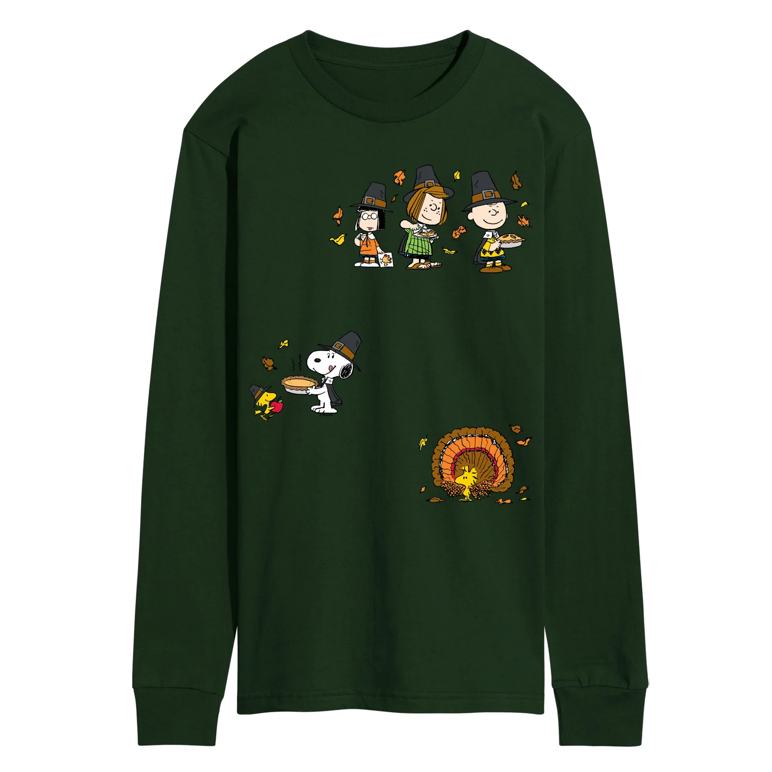 Peanuts - Thanksgiving - Men's Long Sleeve Graphic T-Shirt - Image 3