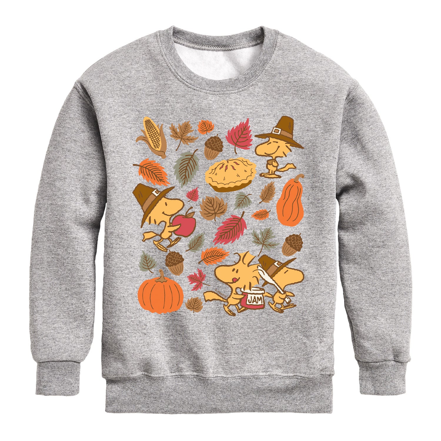 Peanuts - Woodstock Thanksgiving Icons - Youth Crew Fleece Sweatshirt