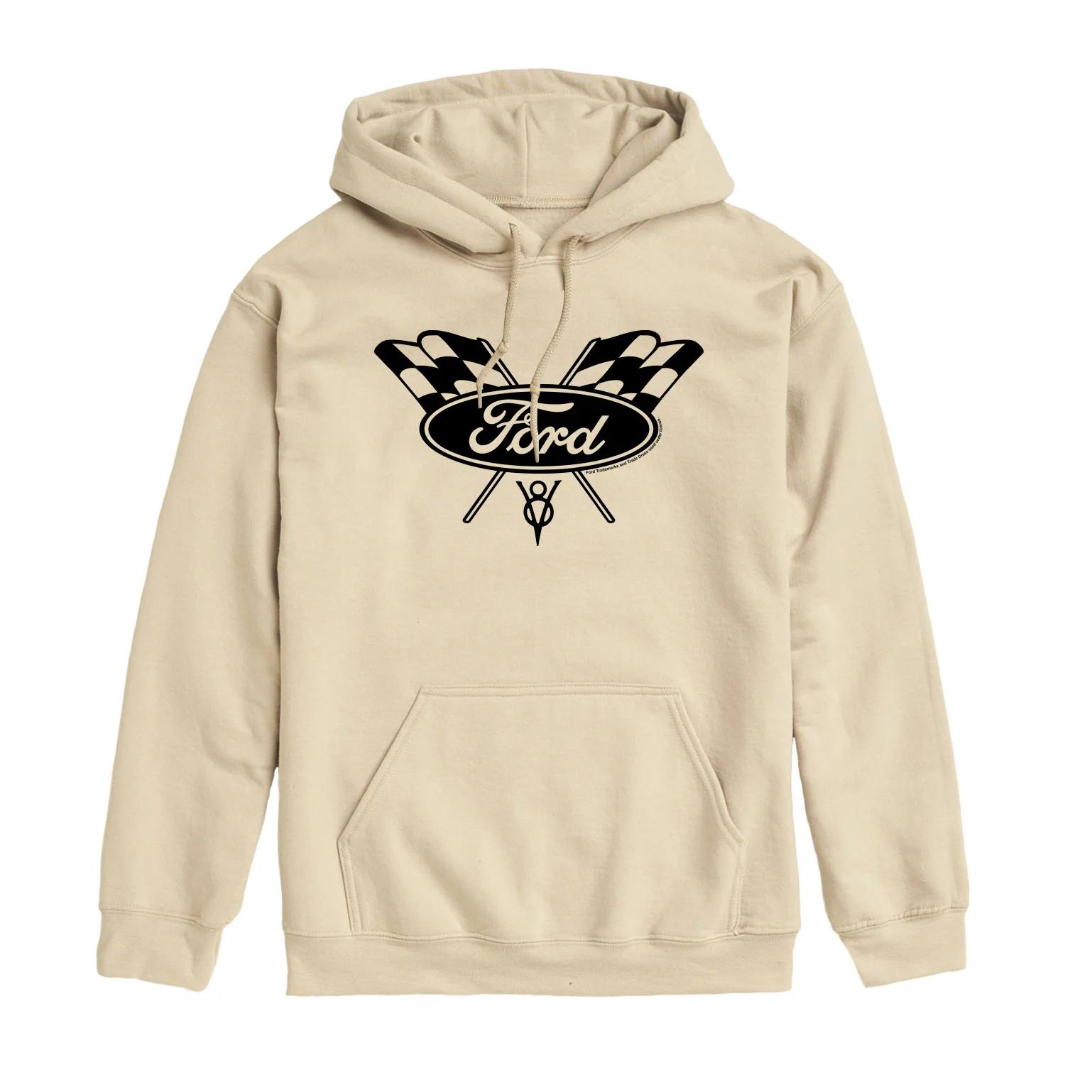 Ford - Checker Flag Logo - Men's Fleece Hoodie Sweatshirt