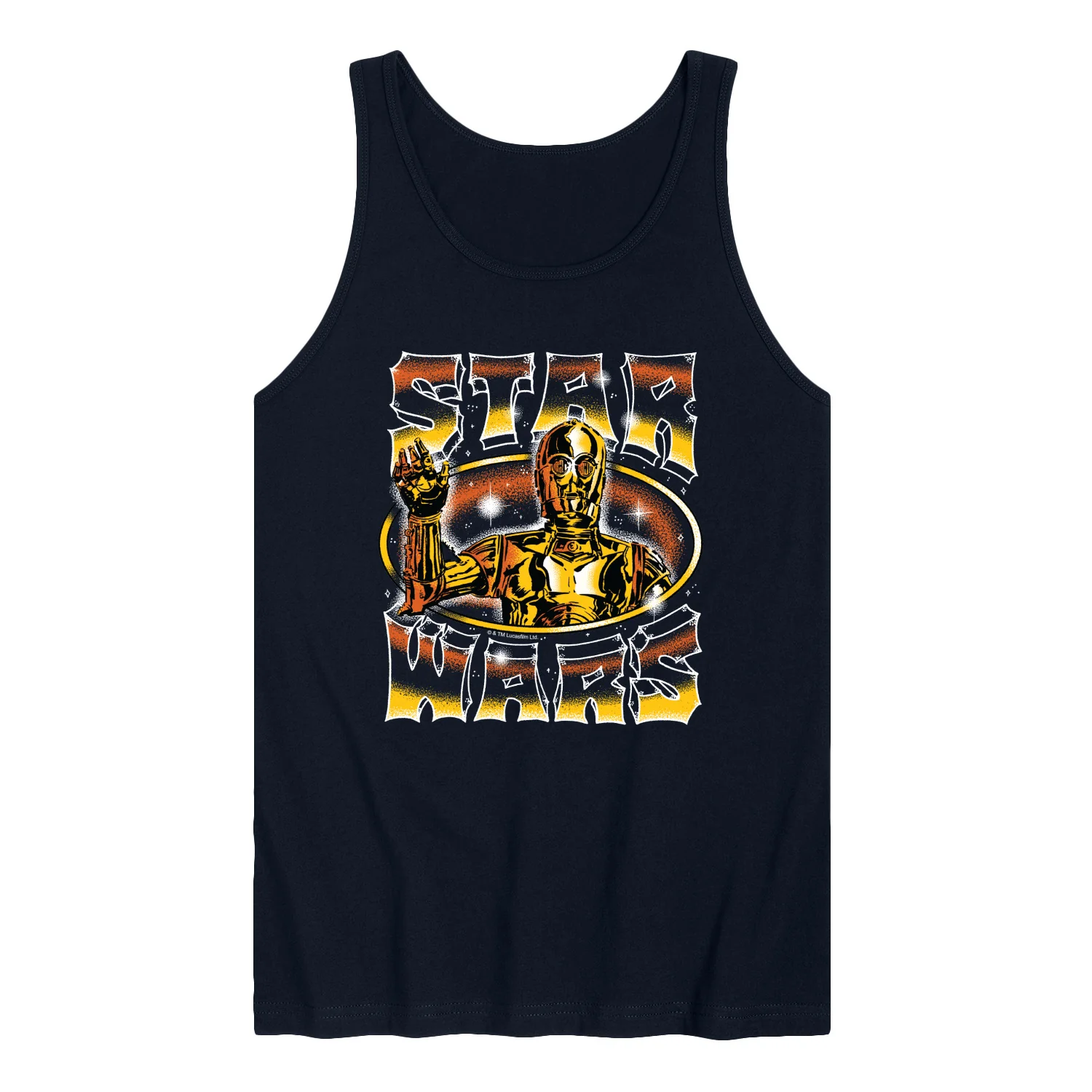 Star Wars - C-3PO Chrome - Men's Sleeveless Graphic Tank - Image 2