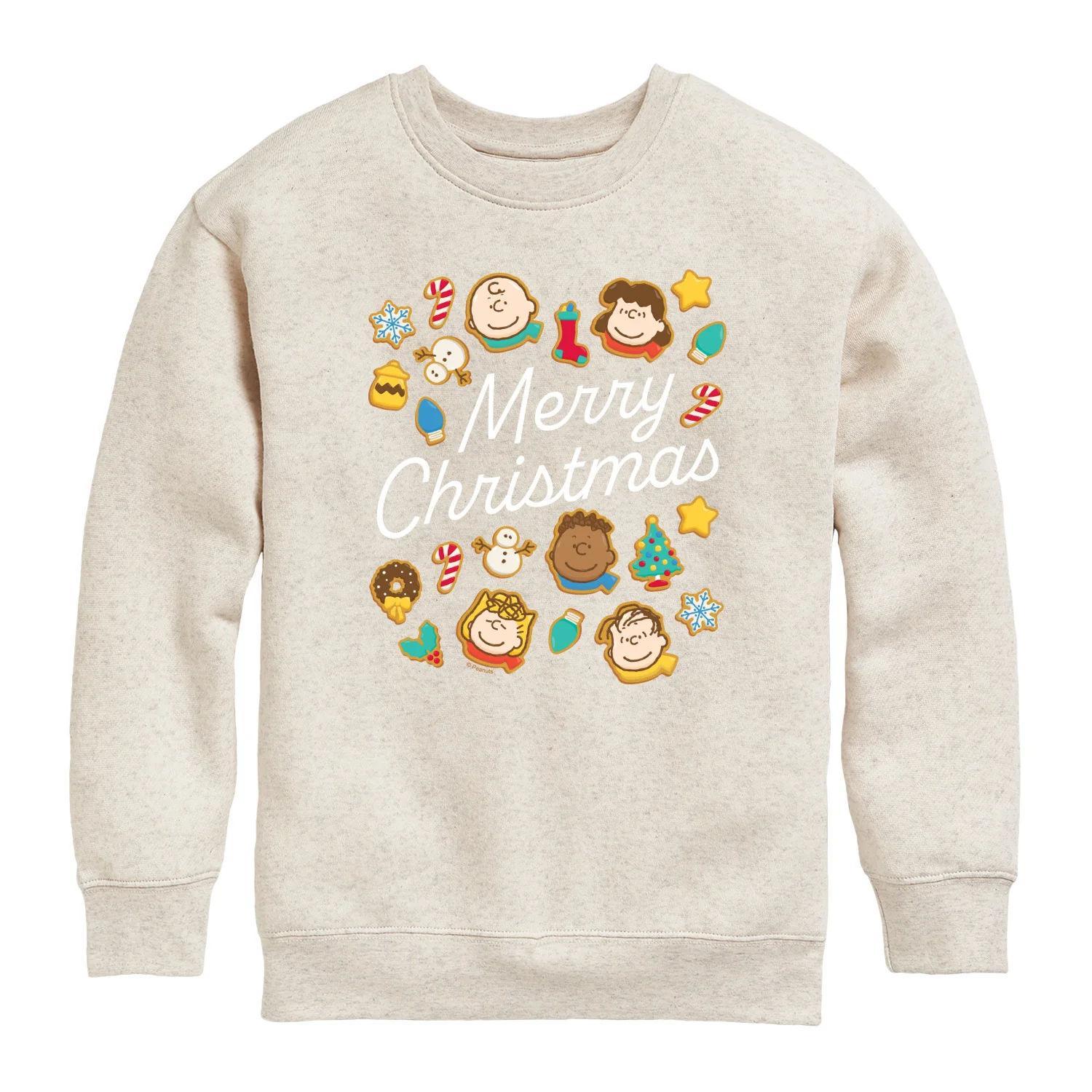 Peanuts - Christmas Cookies - Youth Boys Crew Fleece Sweatshirt
