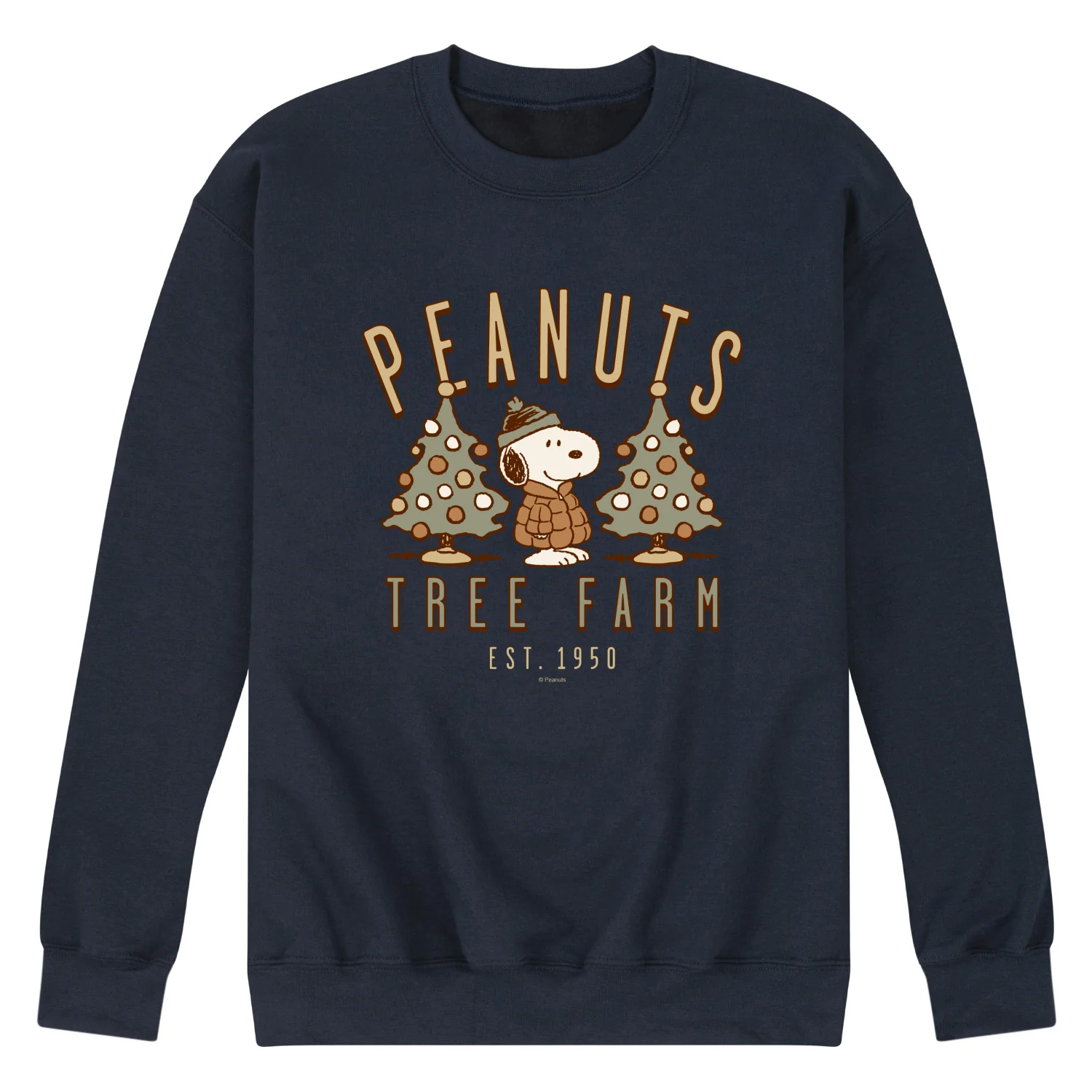 Peanuts - Peanuts Tree Farm - Men's Long Sleeve Crew Fleece Sweatshirt