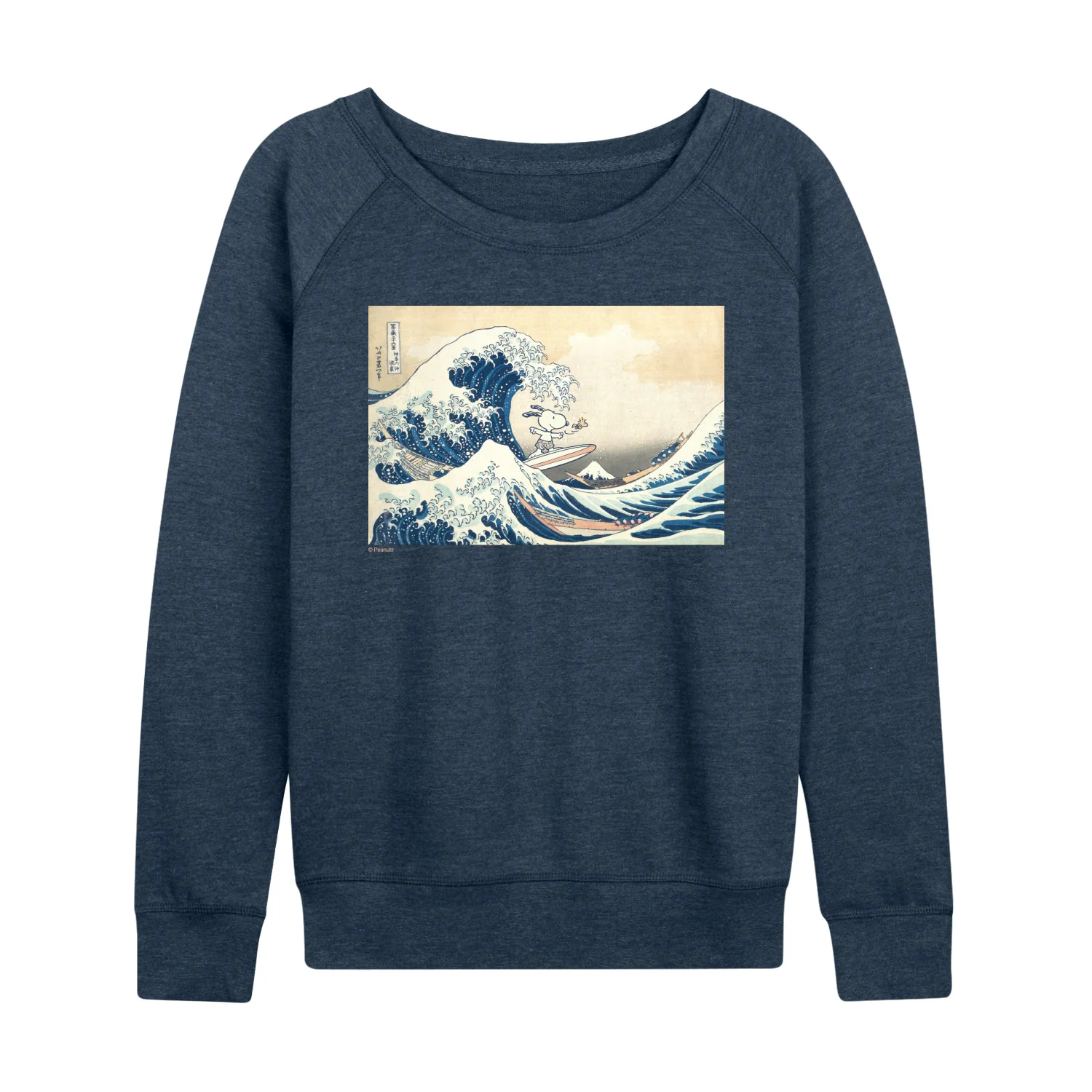 Peanuts - Snoopy Great Wave - Women's French Terry Long Sleeve T-Shirt - Image 3