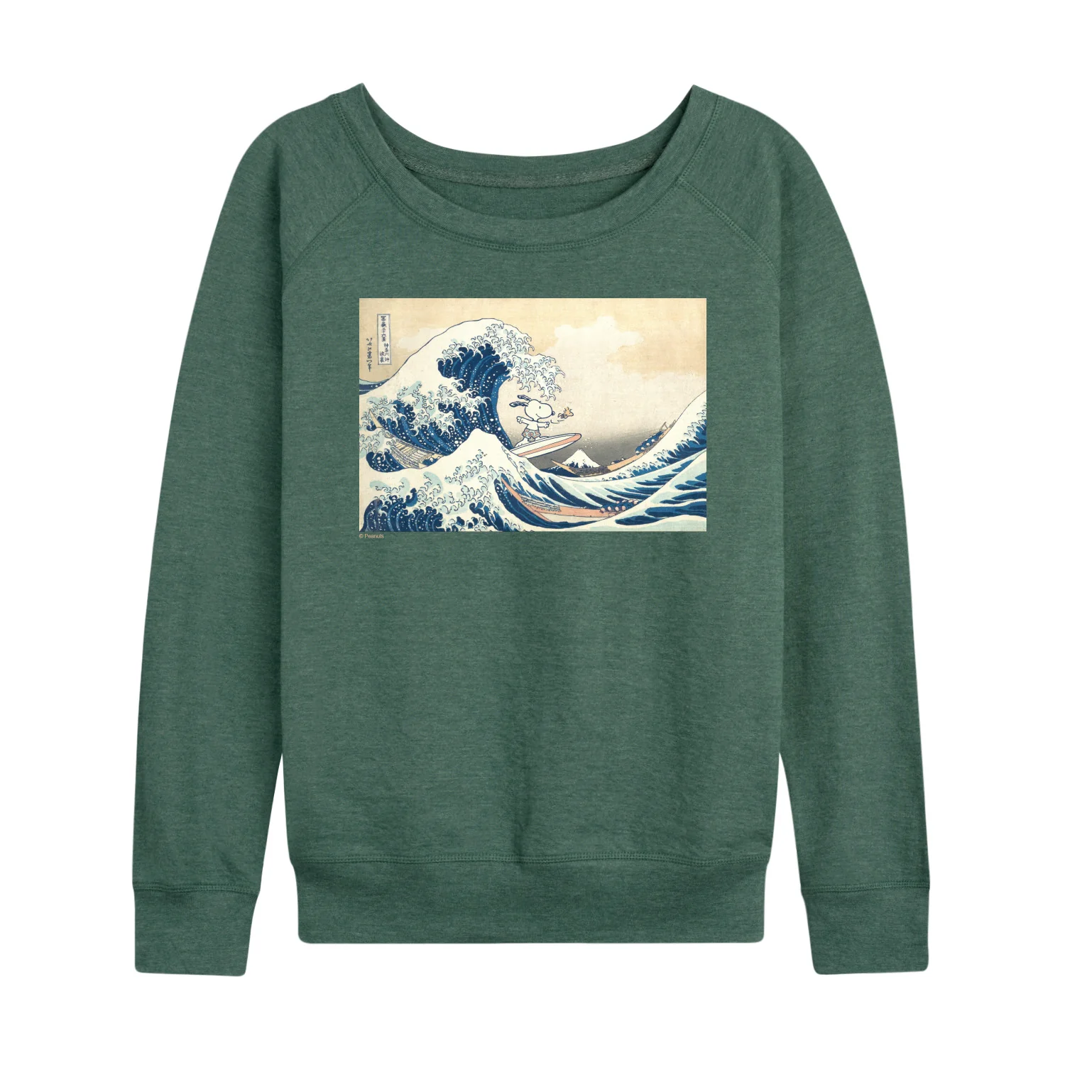 Peanuts - Snoopy Great Wave - Women's French Terry Long Sleeve T-Shirt - Image 4