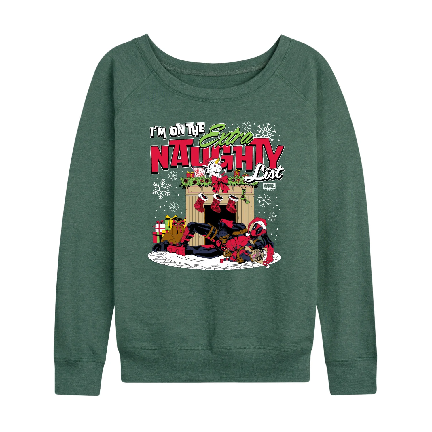 Marvel - Deadpool Extra Naughty - Women's French Terry Long Sleeve Pullover - Image 4