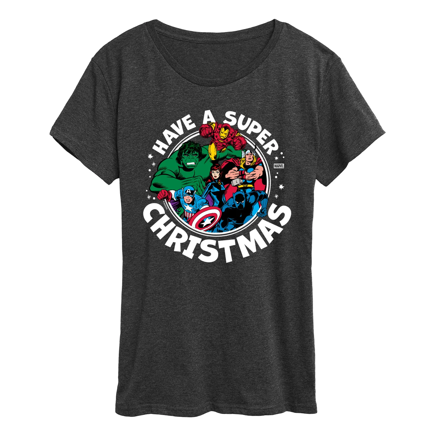 Marvel - Have A Super Christmas Avengers - Women's Short Sleeve Graphic T-Shirt - Image 4