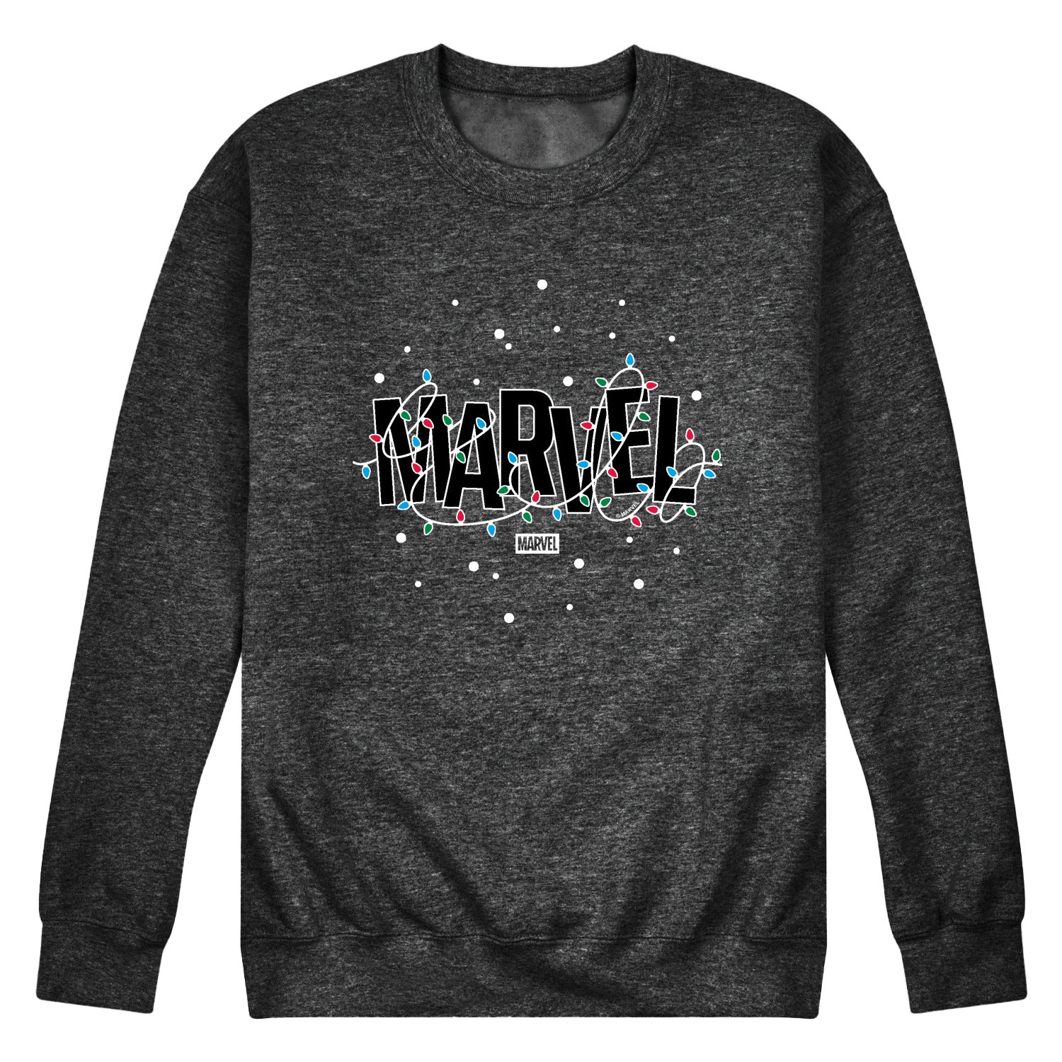 Marvel - Marvel Holiday Lights - Men's Long Sleeve Crew Fleece Sweatshirt - Image 2