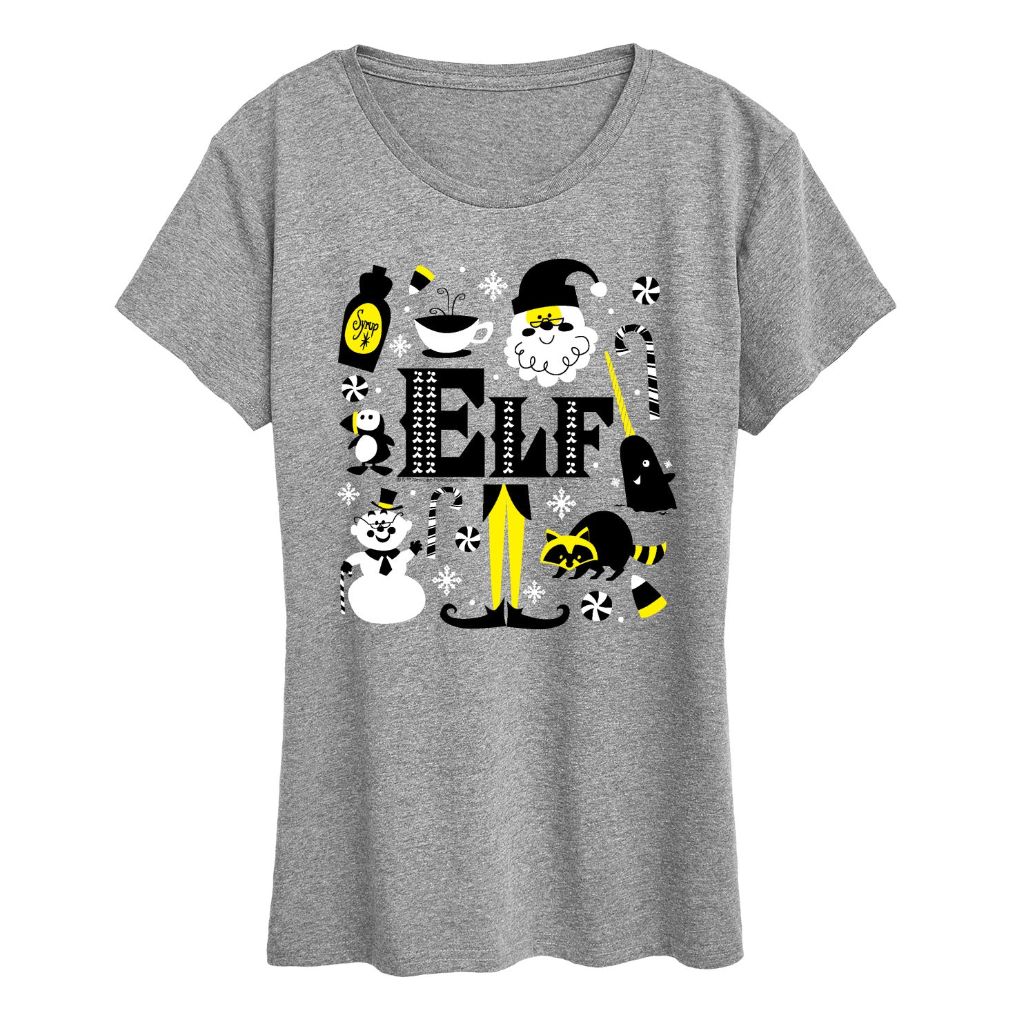 Elf - Logo And Santa - Women's Short Sleeve Graphic T-Shirt