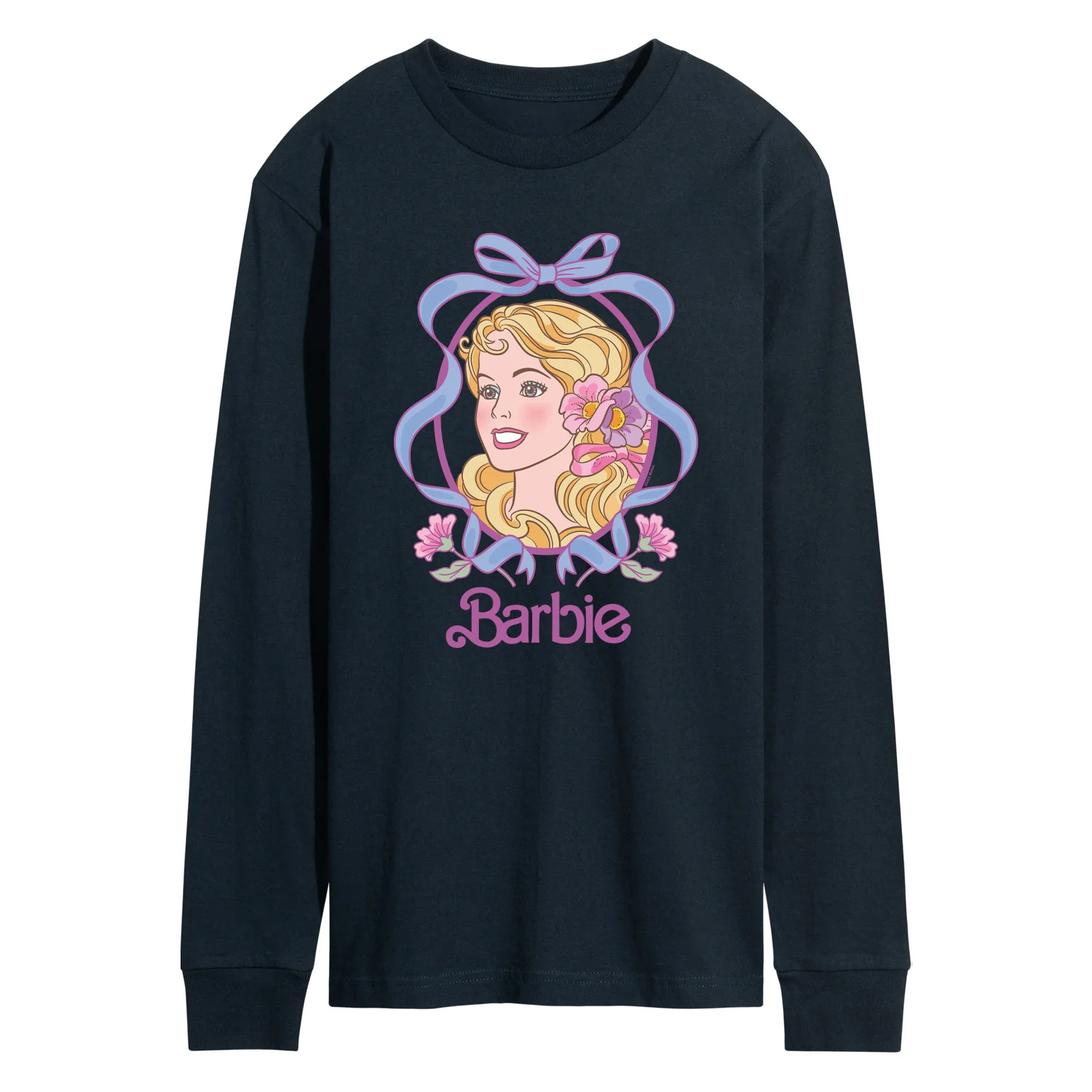 Barbie - Coquette Floral Bow - Men's Long Sleeve Graphic T-Shirt - Image 4