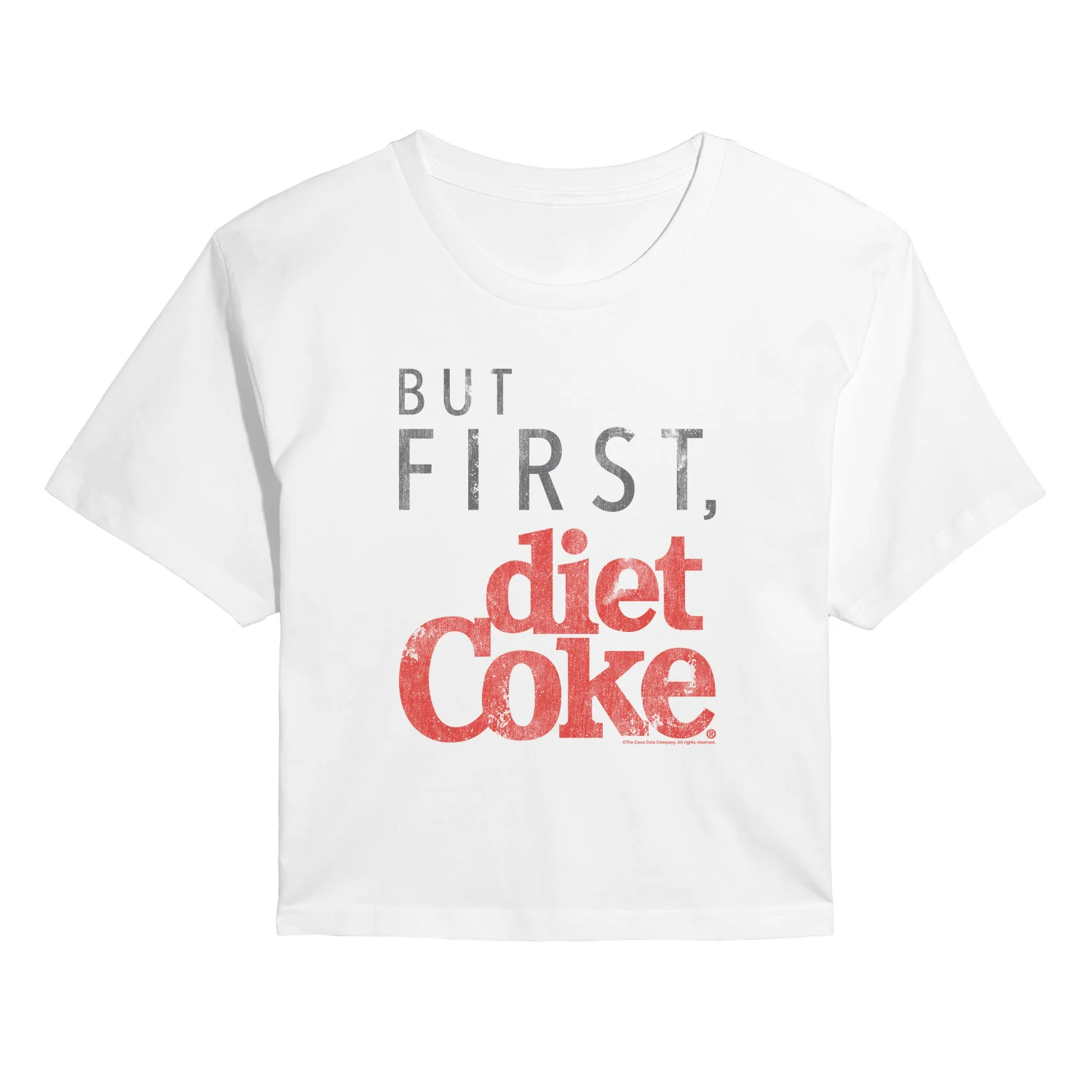 Coca-Cola - But First Diet Coke - Juniors Cropped Short Sleeve Graphic T-Shirt - Image 2