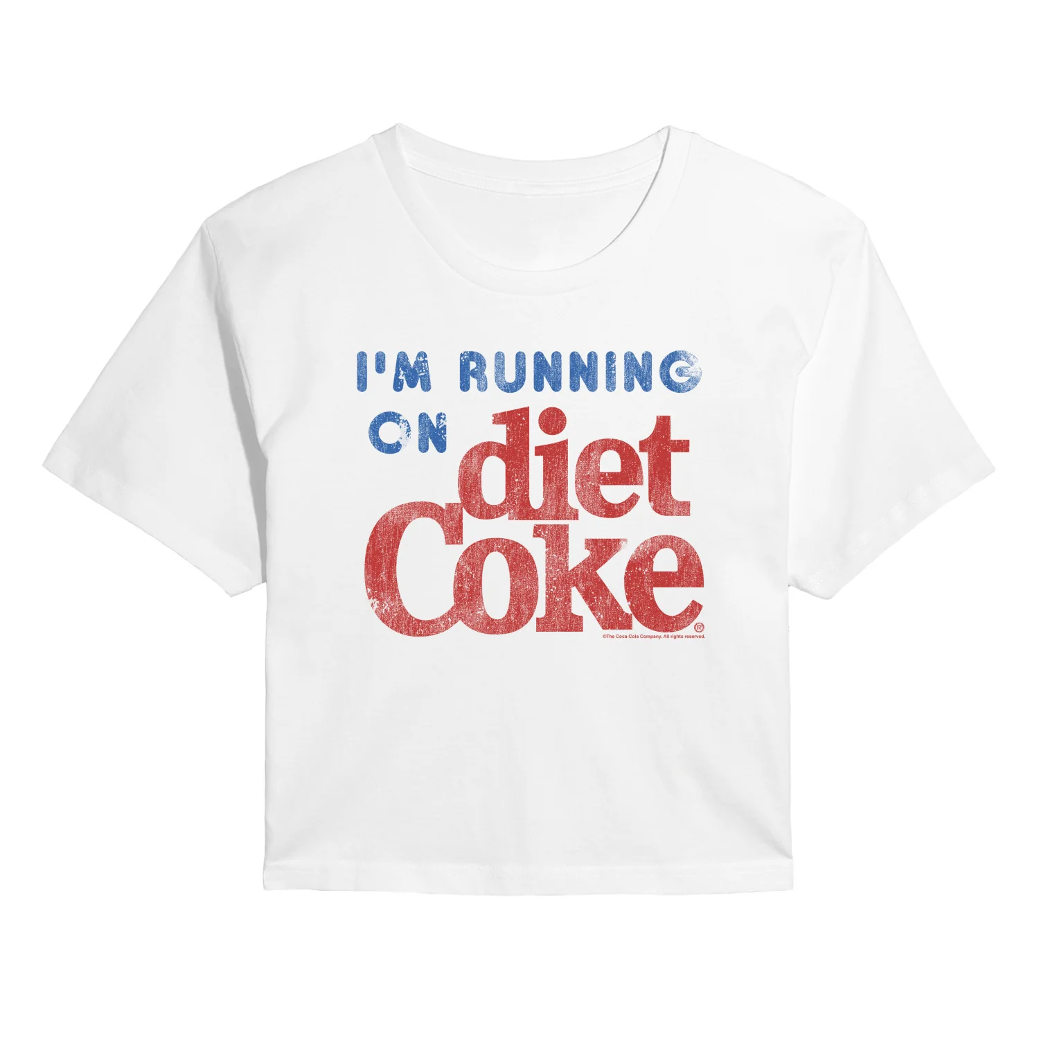 Diet Coke - I'm Running on Diet Coke - Juniors Cropped Graphic T-Shirt