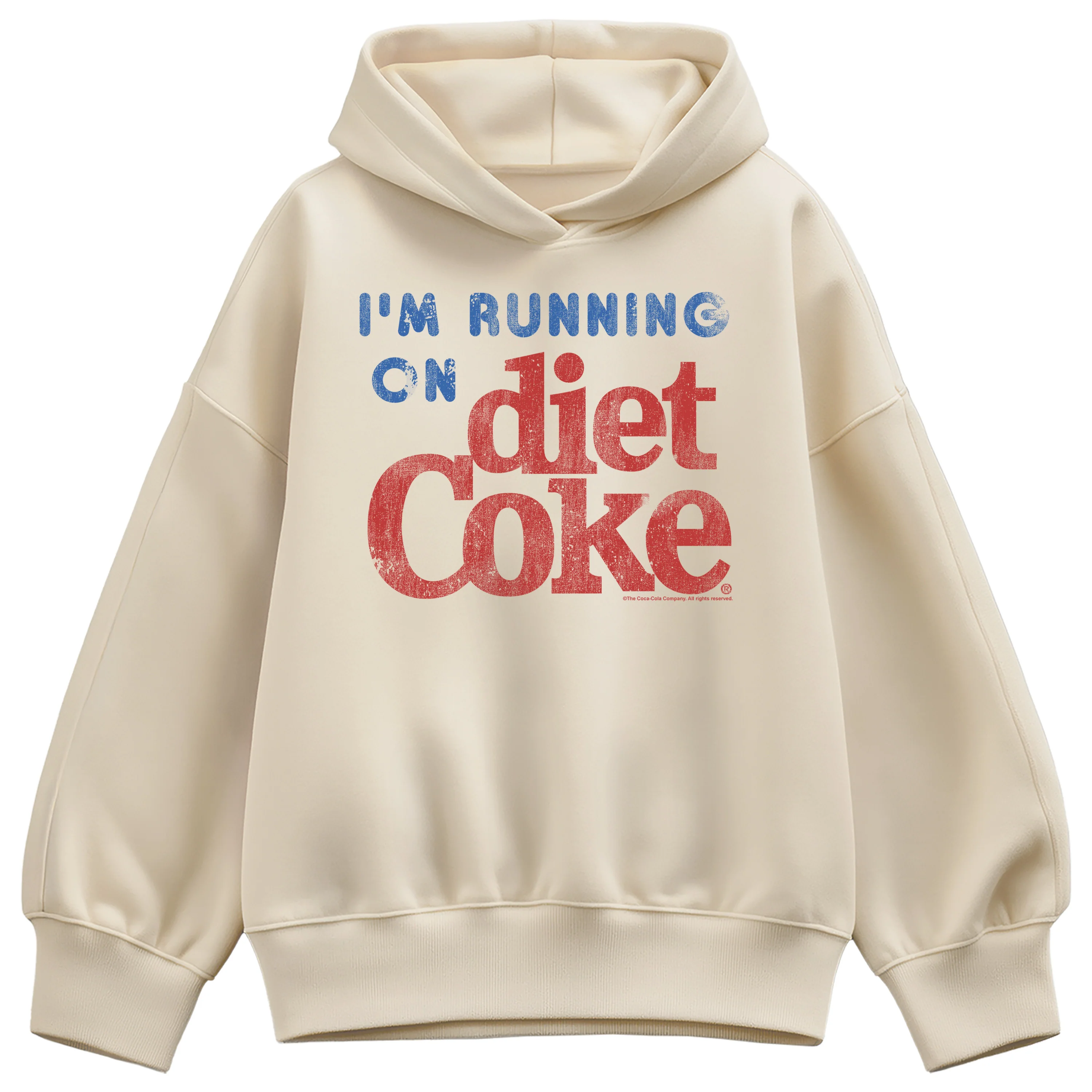 Diet Coke - I'm Running on Diet Coke - Women's Oversized Fleece Hoodie Sweatshirt - Image 2