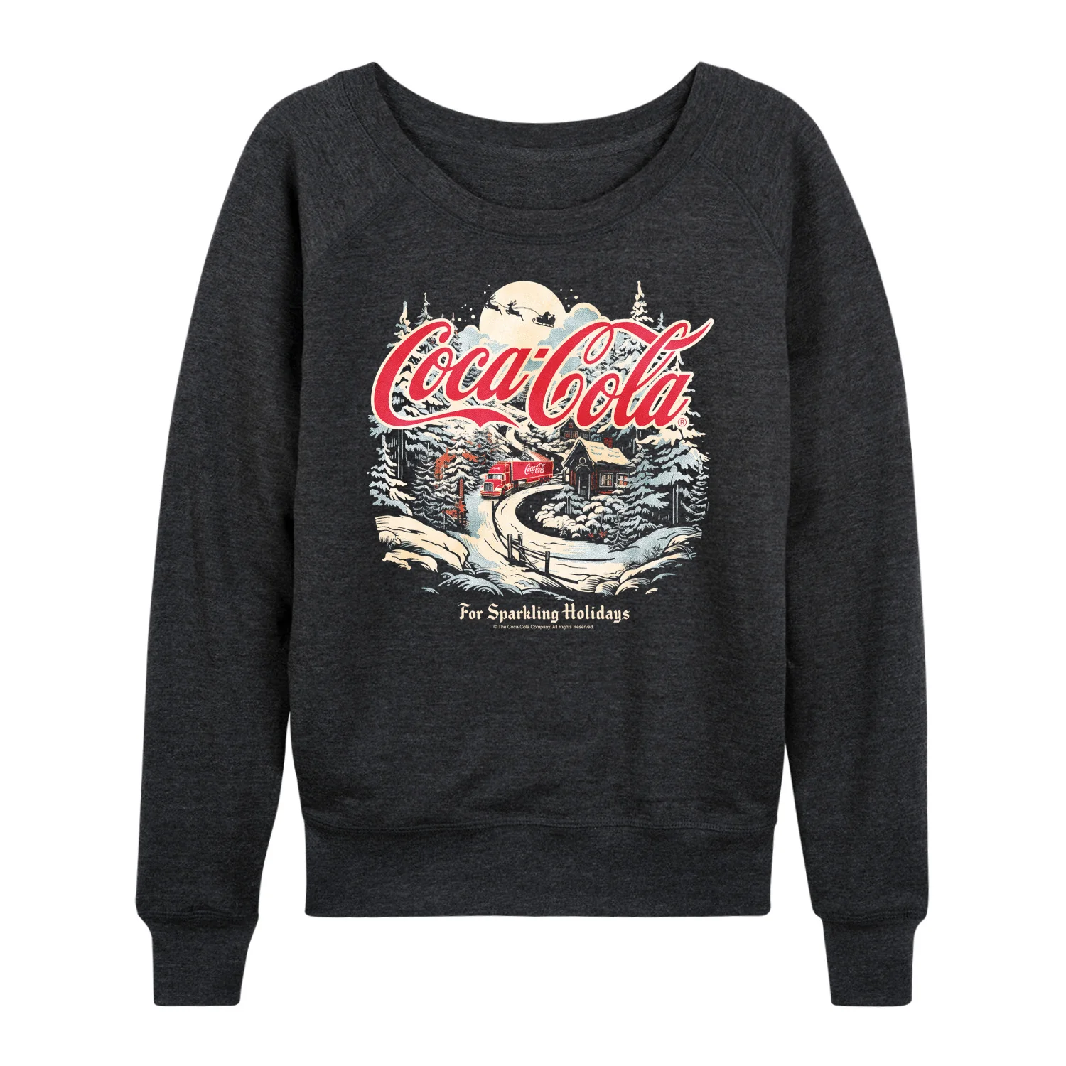 Coca-Cola - Deliver Holiday Cheer - Women's French Terry Long Sleeve Pullover - Image 2