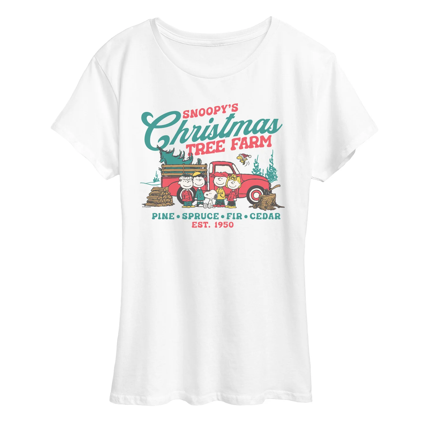 Peanuts - Tree Farm - Women's Short Sleeve Graphic T-Shirt