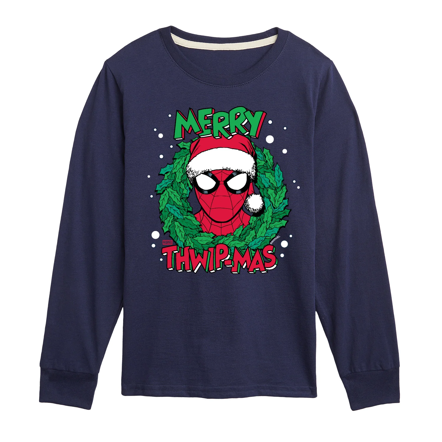 Marvel - Merry Thwipmas - Youth Long Sleeve Graphic T-Shirt - Image 2