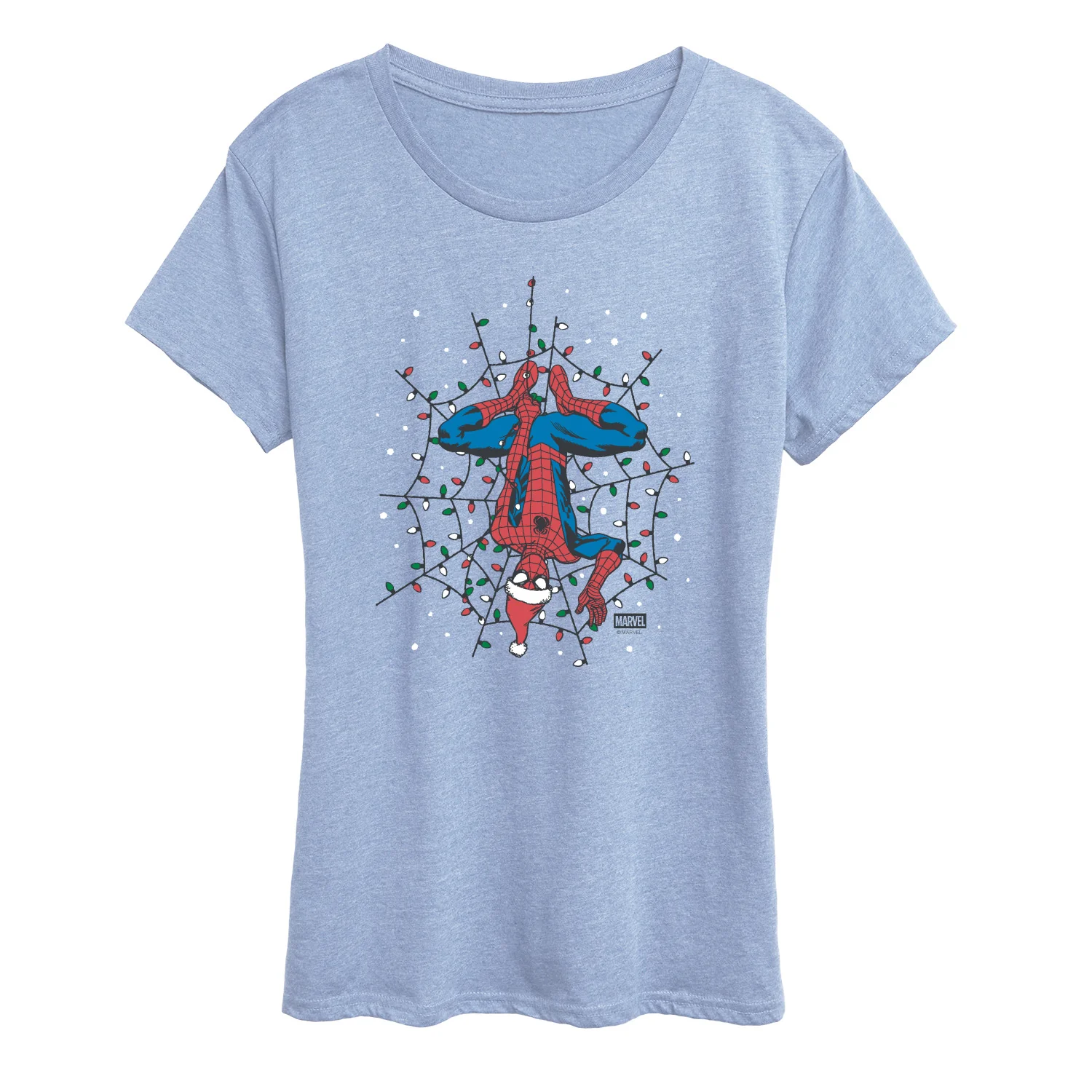 Marvel - Holiday Lights Spider Man - Women's Short Sleeve Graphic T-Shirt