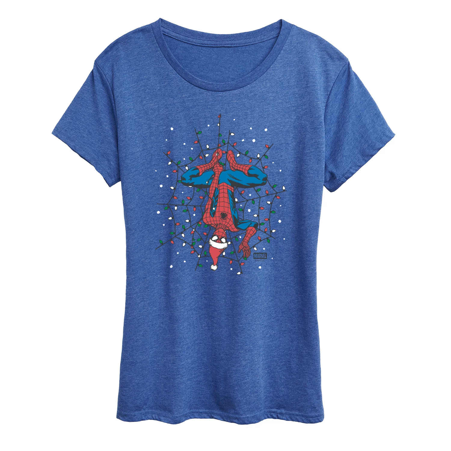 Marvel - Holiday Lights Spider Man - Women's Short Sleeve Graphic T-Shirt - Image 4