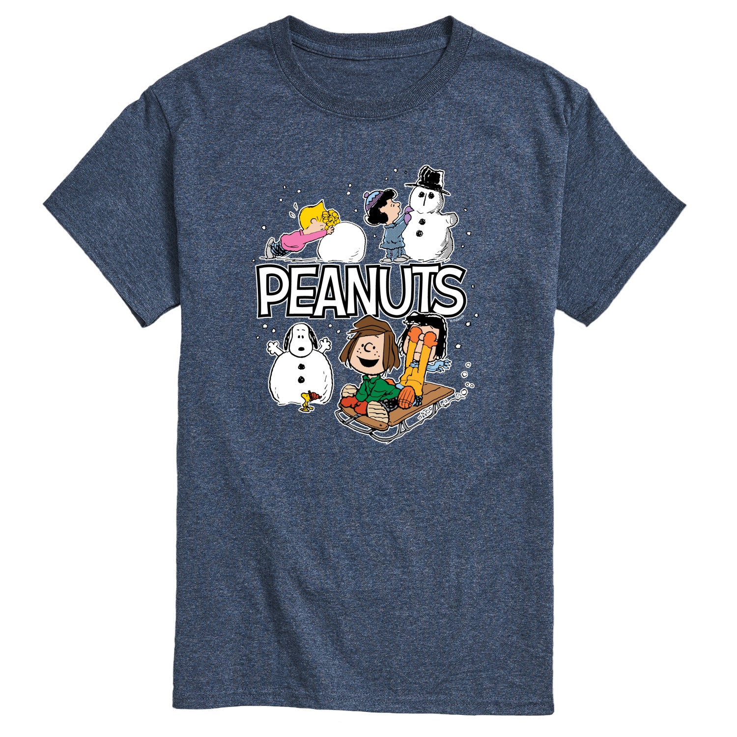 Peanuts - Peanuts Winter Stickers - Men's Short Sleeve Graphic T-Shirt - Image 3