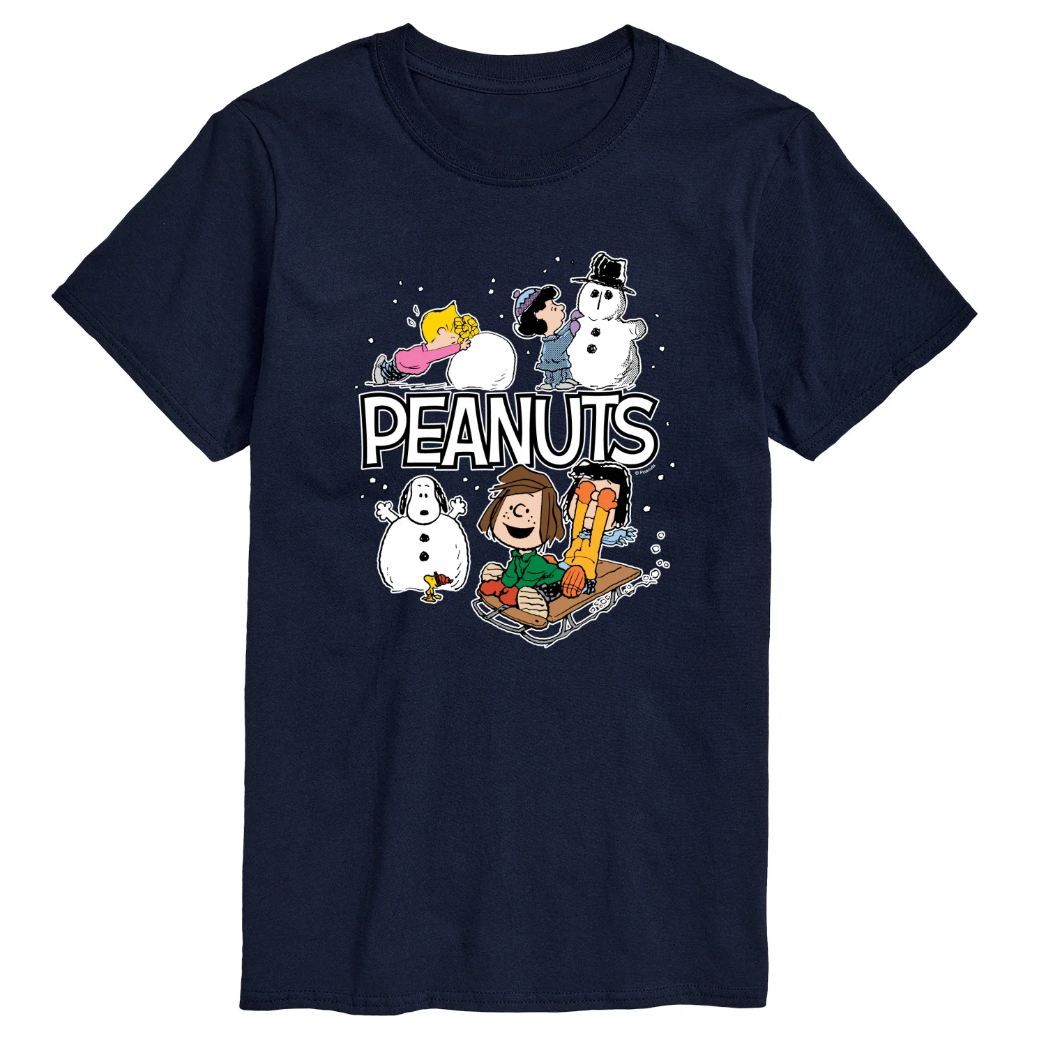 Peanuts - Peanuts Winter Stickers - Men's Short Sleeve Graphic T-Shirt - Image 5