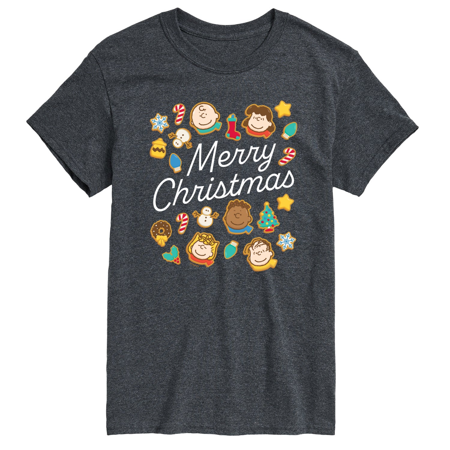 Peanuts - Merry Christmas Peanuts Cookies - Men's Short Sleeve Graphic T-Shirt - Image 4